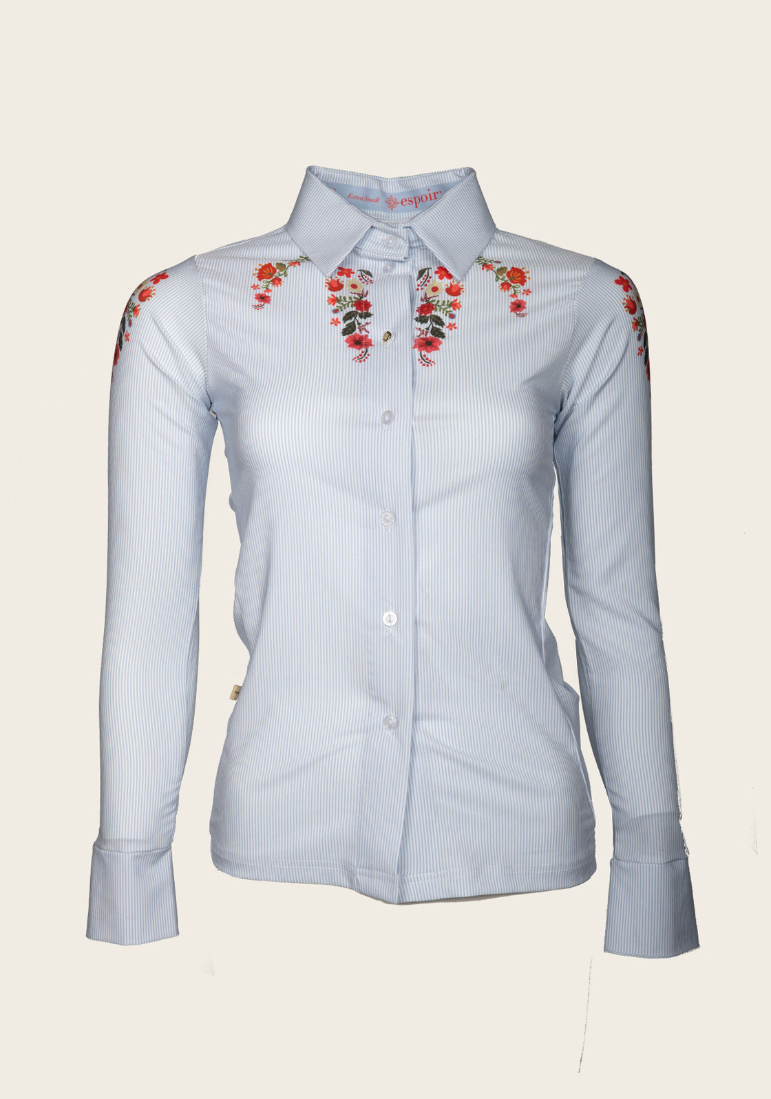 Joie Floral & Blue Stripe Ladies’ Button Shirt
