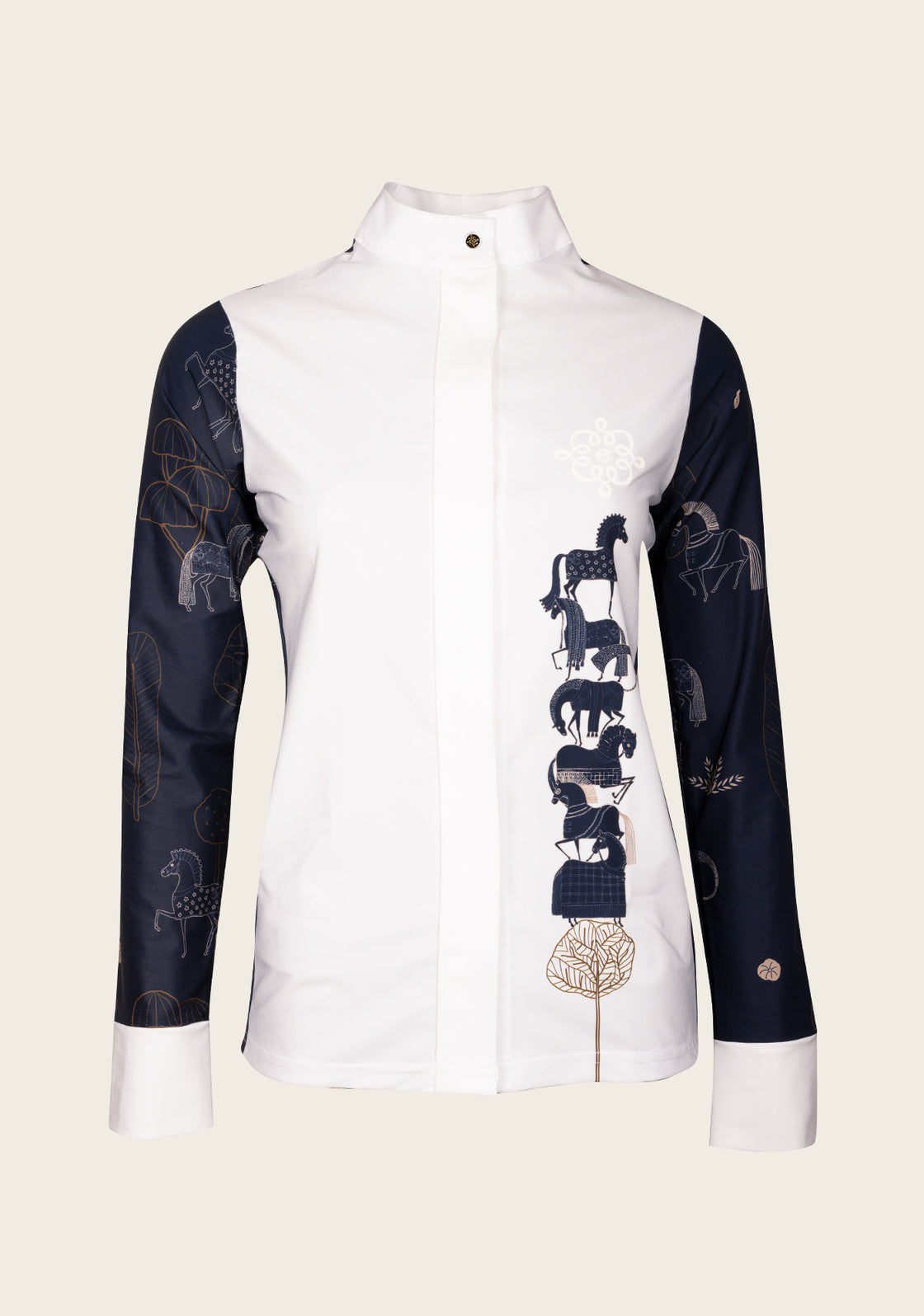 Navy Magic Blue Quarter Zip Show Shirt