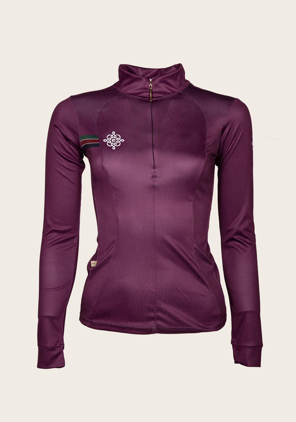 Espoir Lumiere Eternal Collection Plum Quarter Zip Sun Shirt