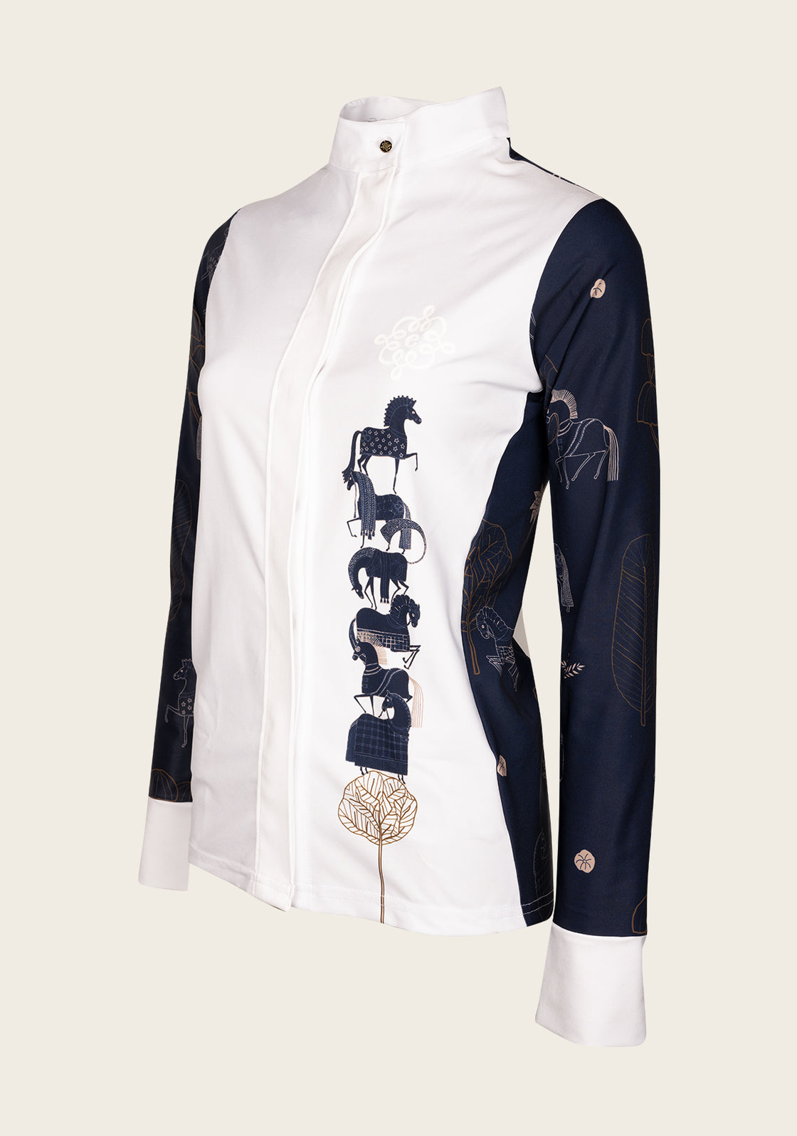 Navy Magic Blue Quarter Zip Show Shirt