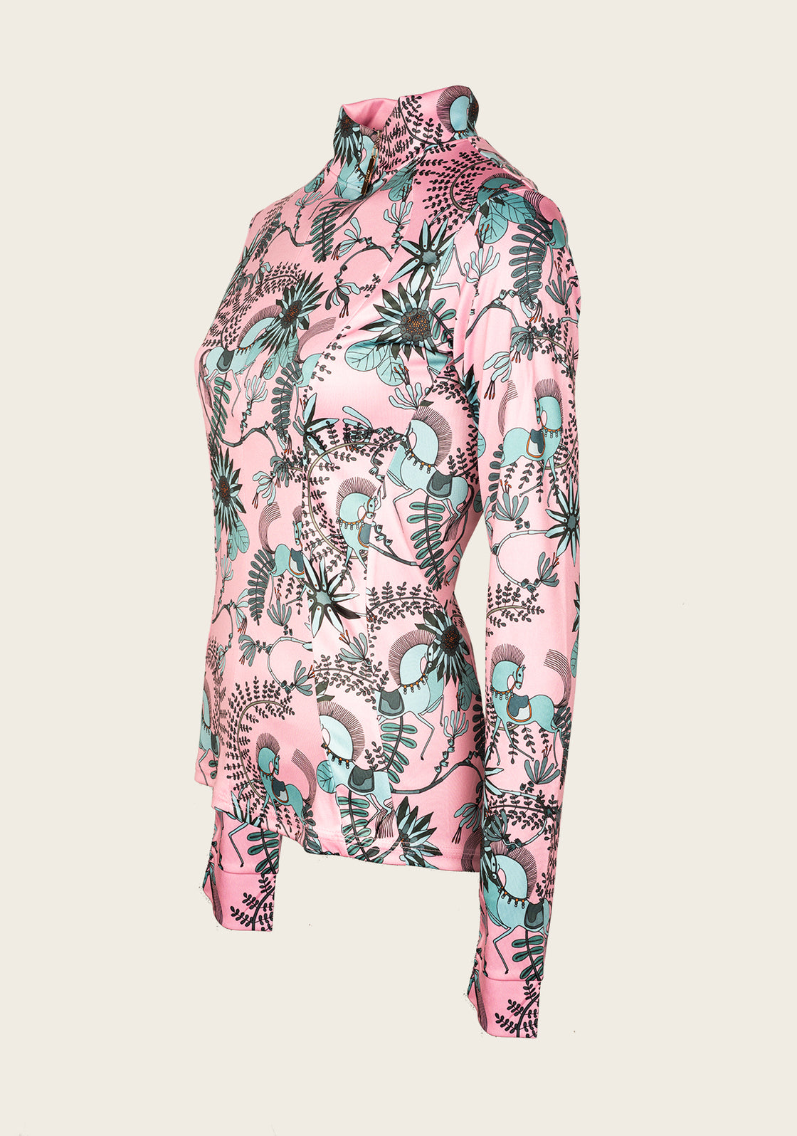 Mint Magic in Pink Quarter Zip Sun Shirt