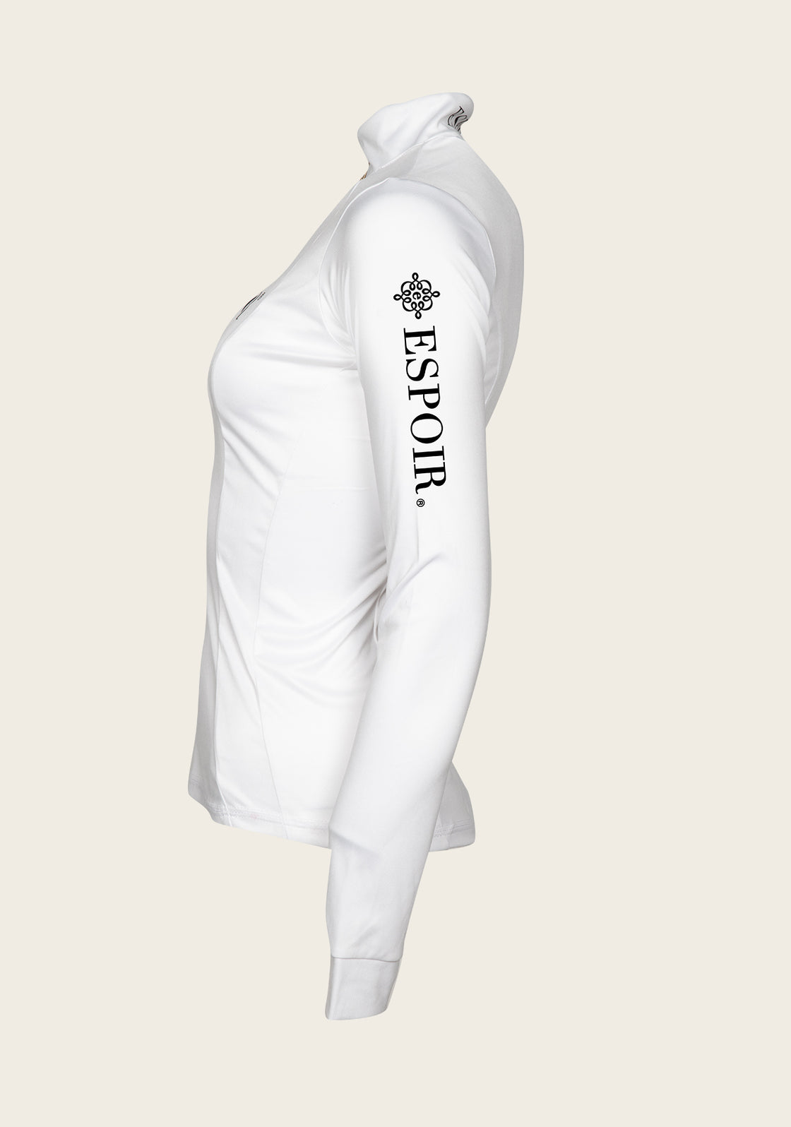 Espoir Lumiere Eternal Collection White Quarter Zip Sun Shirt
