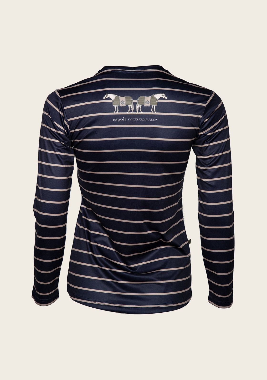 Espoir Lumiere Beige & Navy Stripe T-Shirt