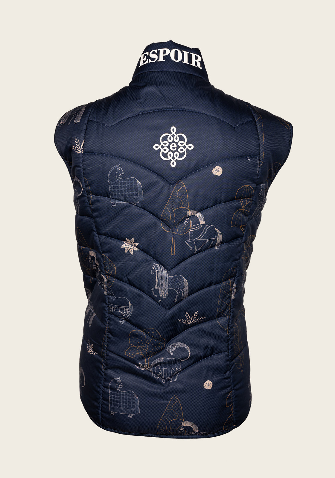 Navy sleeveless jacket online