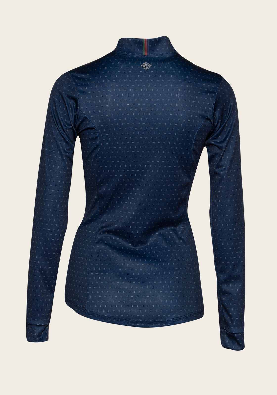 Navy 4 Dot Quarter Zip Sun Shirt