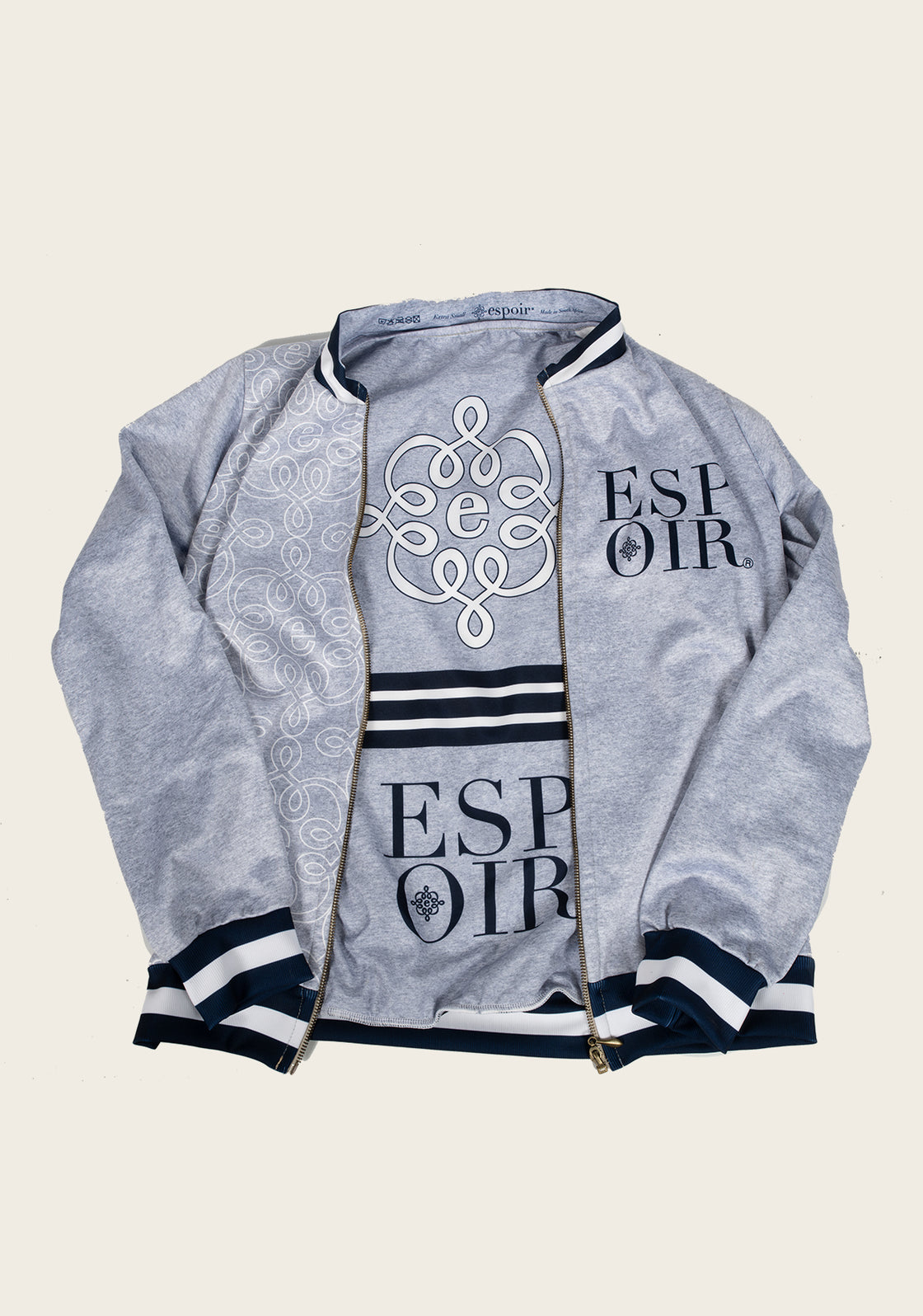 On SALE!!!  Espoir Melange Grey SPORT Bomber Jacket