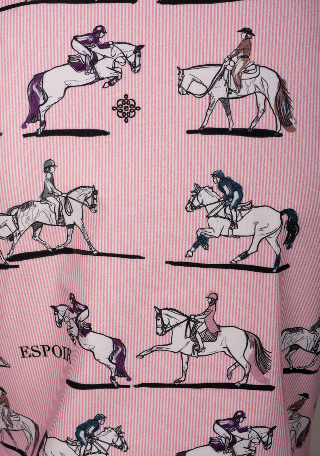 United Equestrian on Pink Ladies Button Shirt