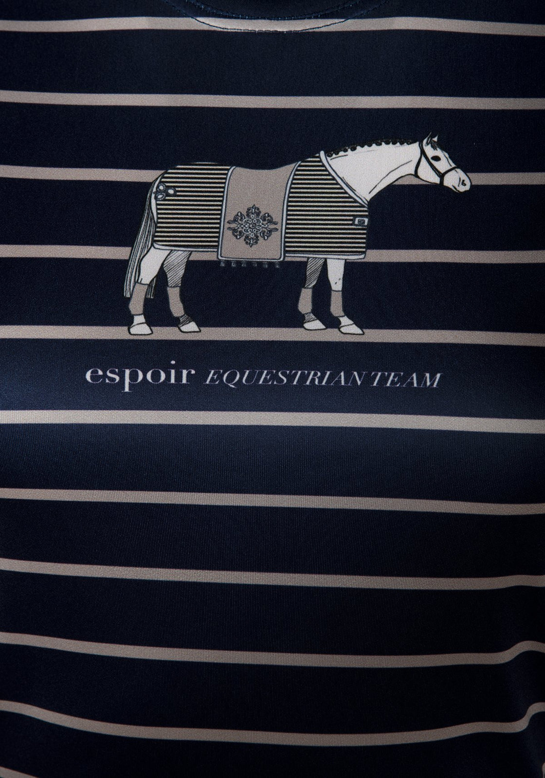 Espoir Lumiere Beige & Navy Stripe T-Shirt