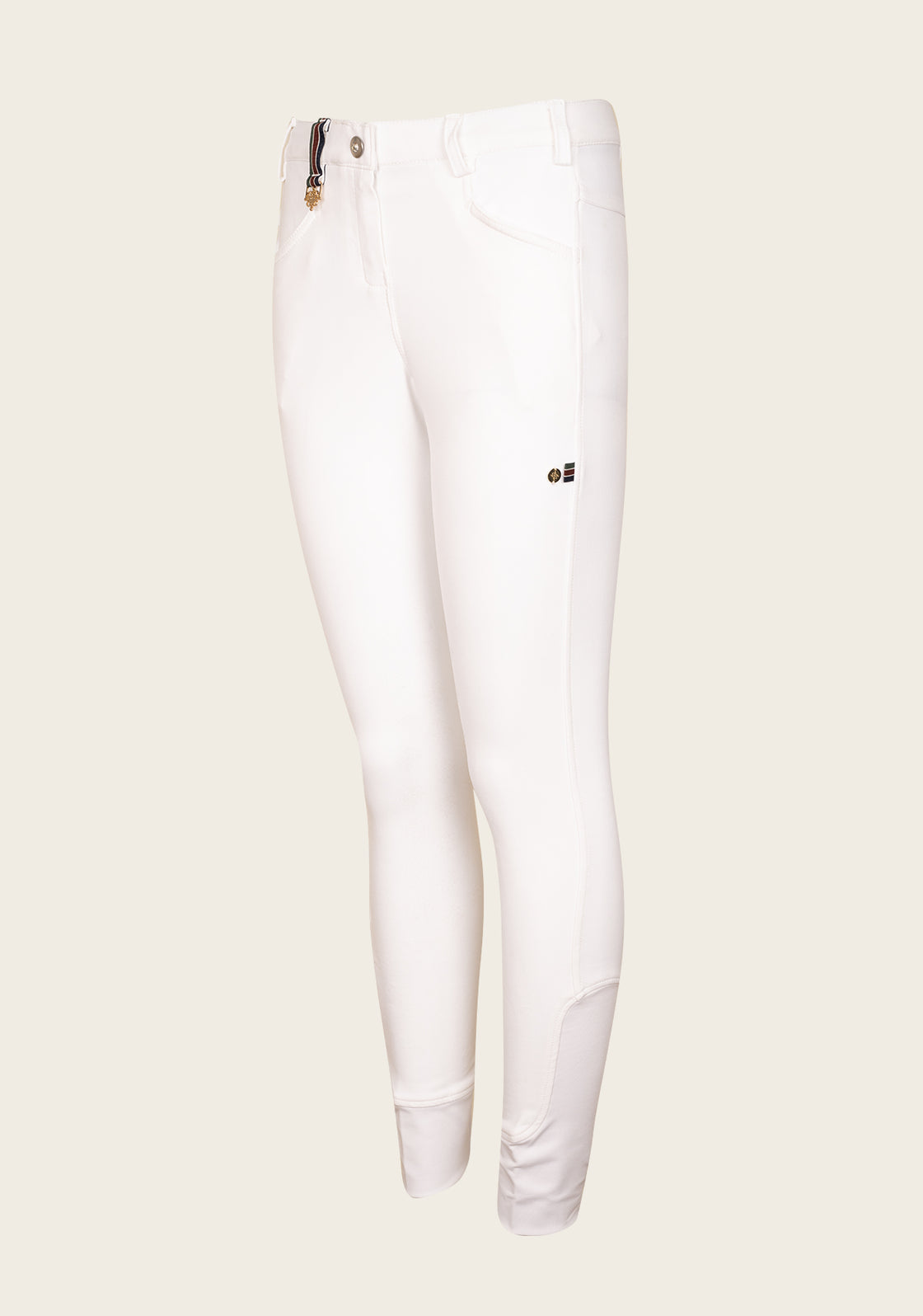 Espoir Coquet White Show Bamboo Breeches