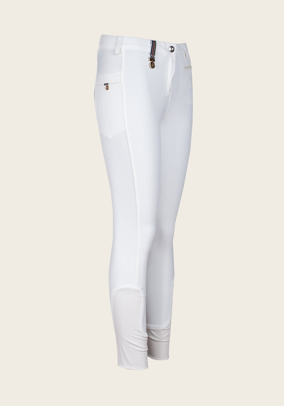 Espoir Inspire White Knee Patch Bamboo Breeches