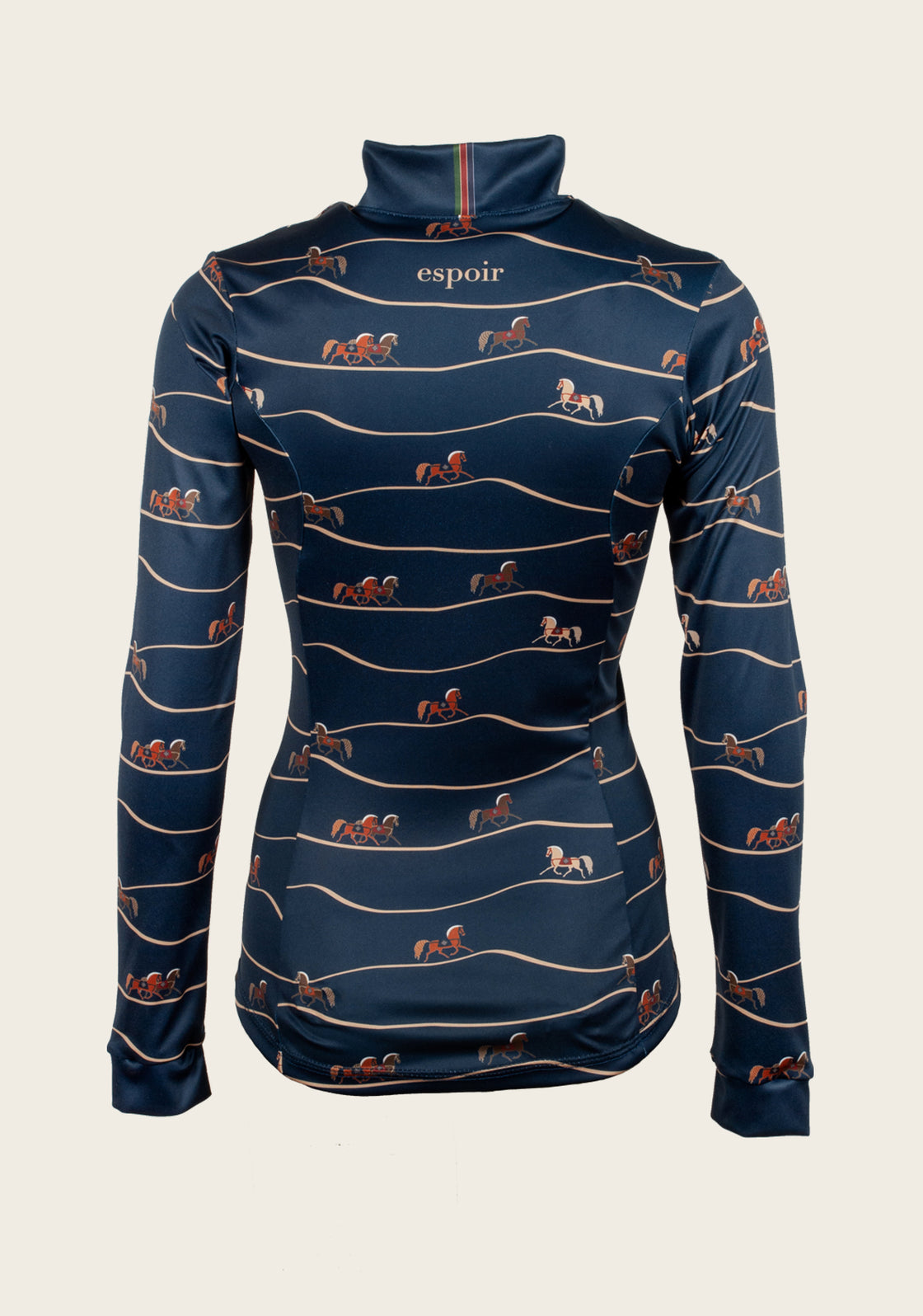 Espoir Cheval Navy Quarter Zip Sun Shirt