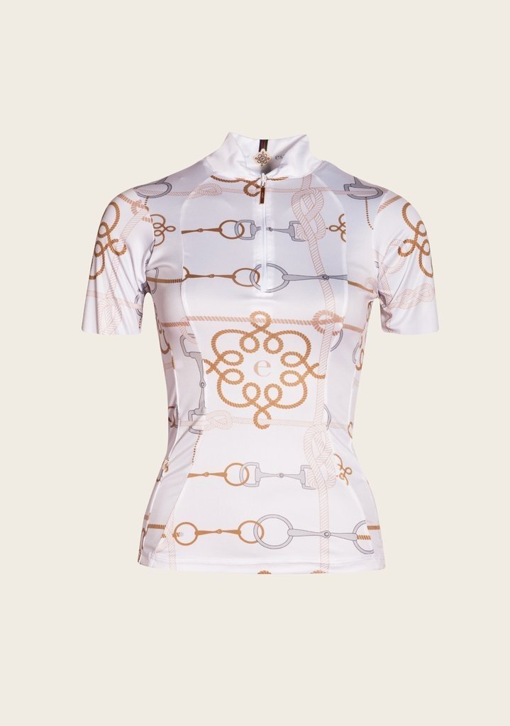 (Copy) Espoir Cable White Quarter Zip Show Sun Shirt short sleeve