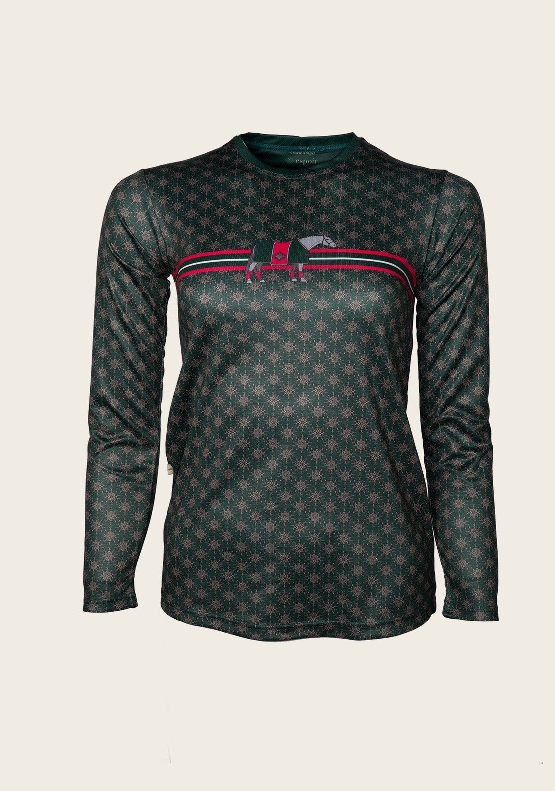 SALE   Espoir Lumiere Green & Pink Stripe T-Shirt