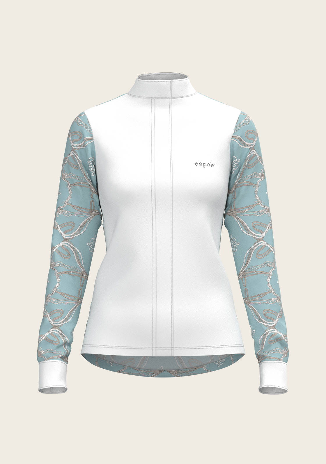 Roped Bridles on Sky Blue Long Sleeve Show Shirt