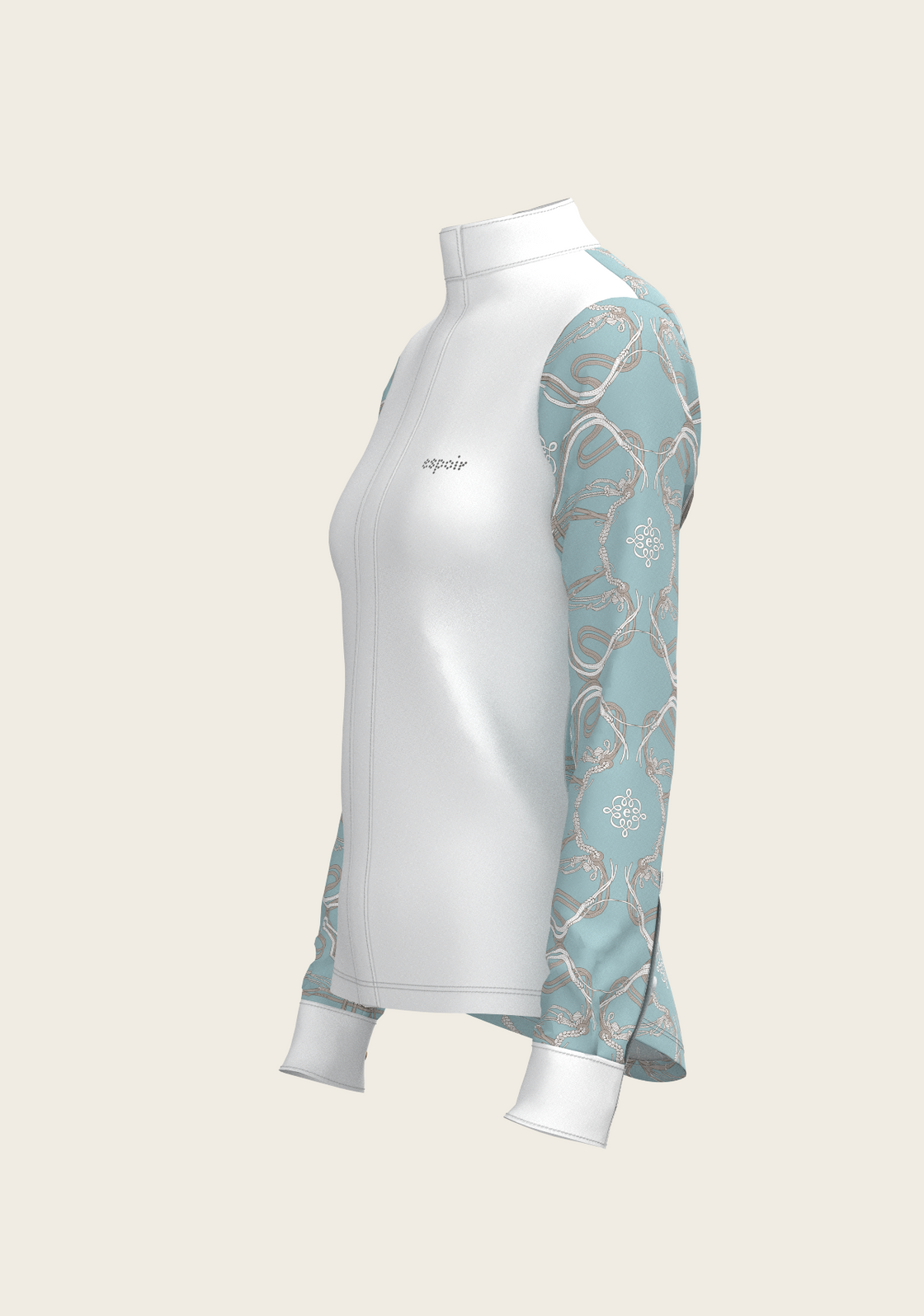 Roped Bridles on Sky Blue Long Sleeve Show Shirt