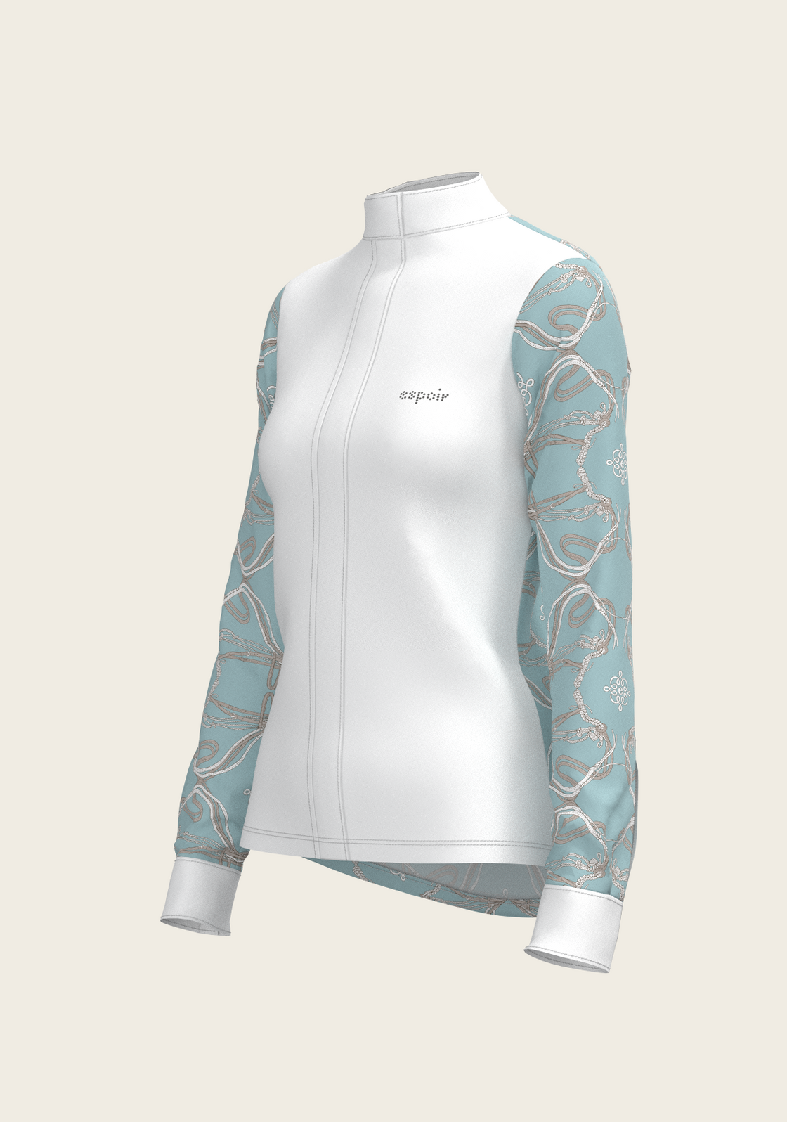 Roped Bridles on Sky Blue Long Sleeve Show Shirt