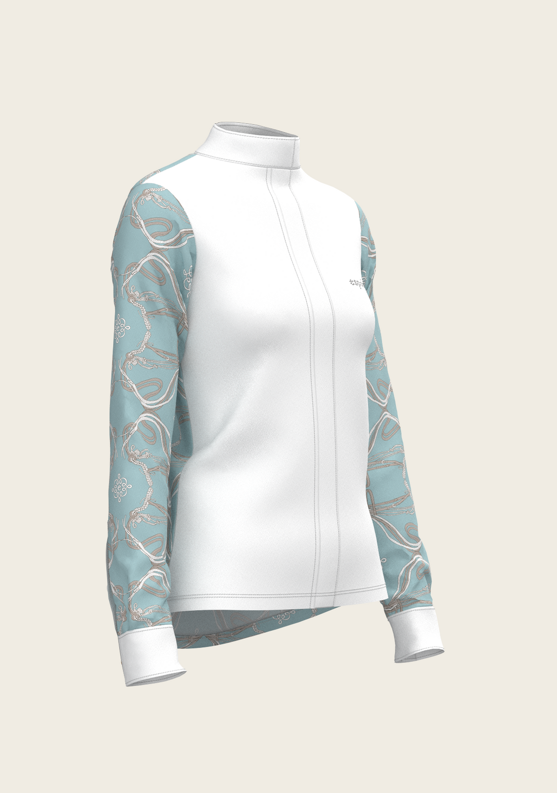 Roped Bridles on Sky Blue Long Sleeve Show Shirt