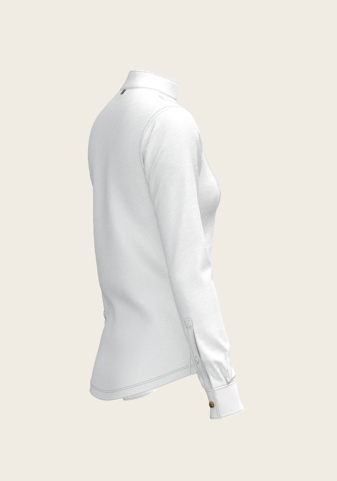 Short Pleated Long Sleeve Show Shirt