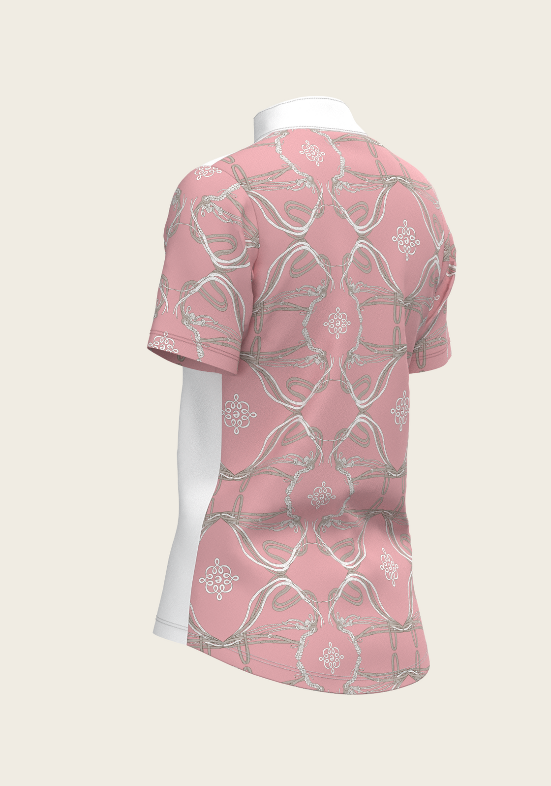 Roped Bridles on Rose Short Sleeve Show Shirt