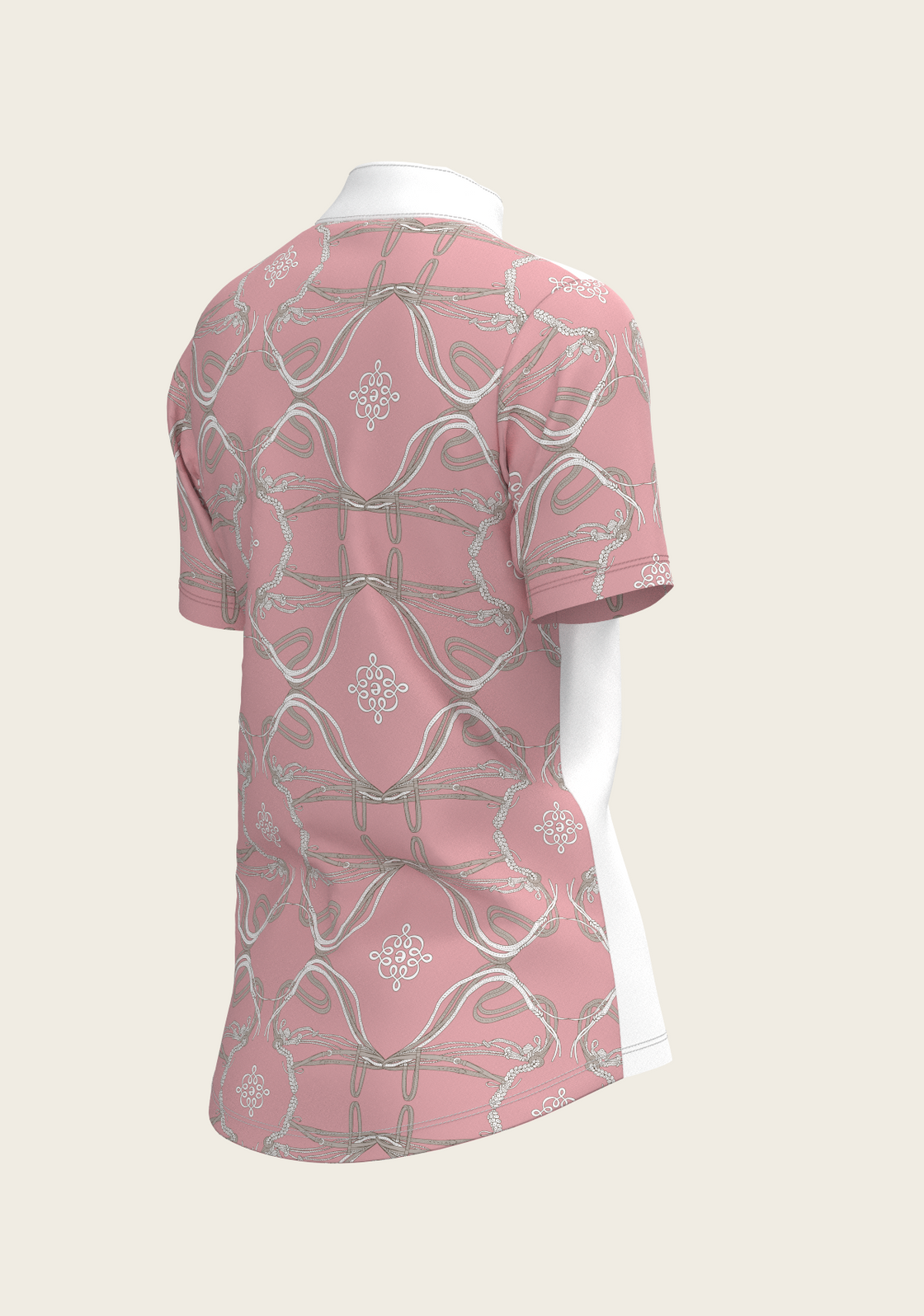 Roped Bridles on Rose Short Sleeve Show Shirt