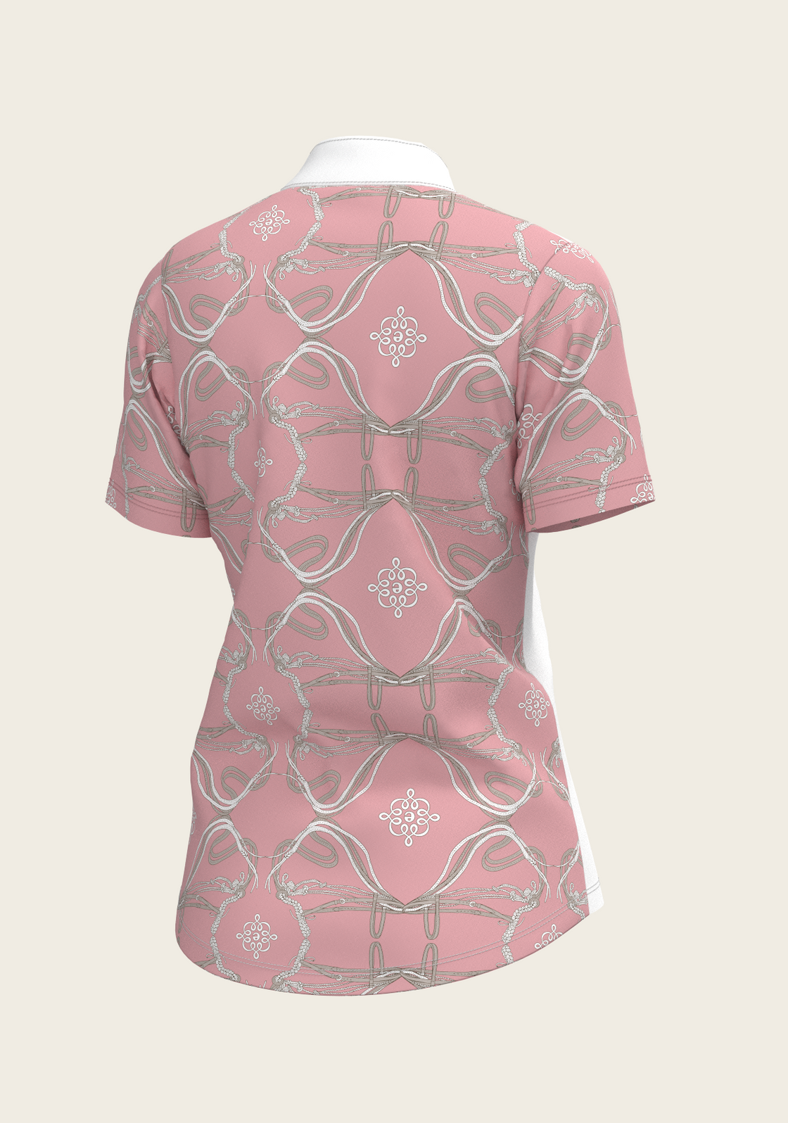 Roped Bridles on Rose Short Sleeve Show Shirt