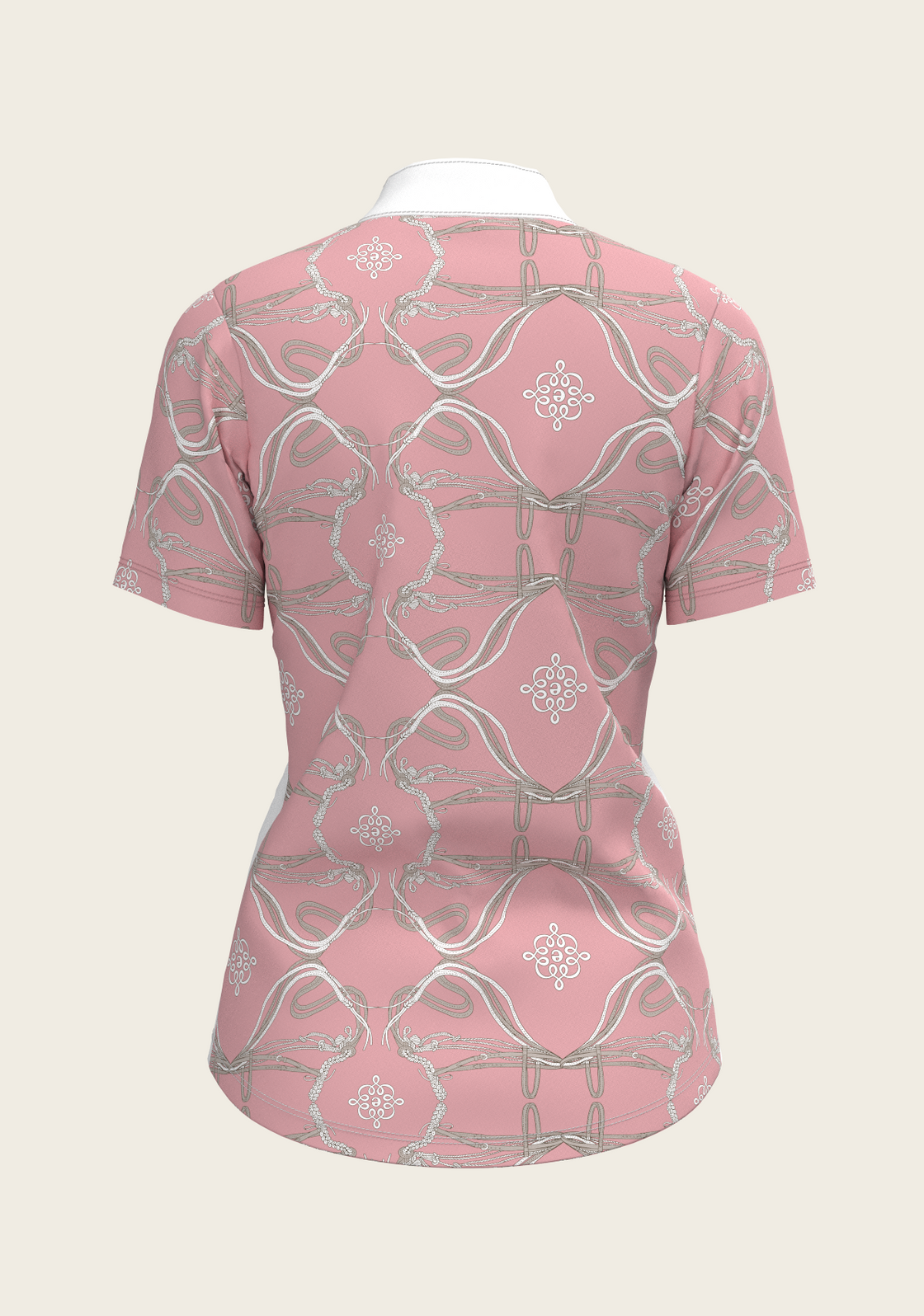 Roped Bridles on Rose Short Sleeve Show Shirt