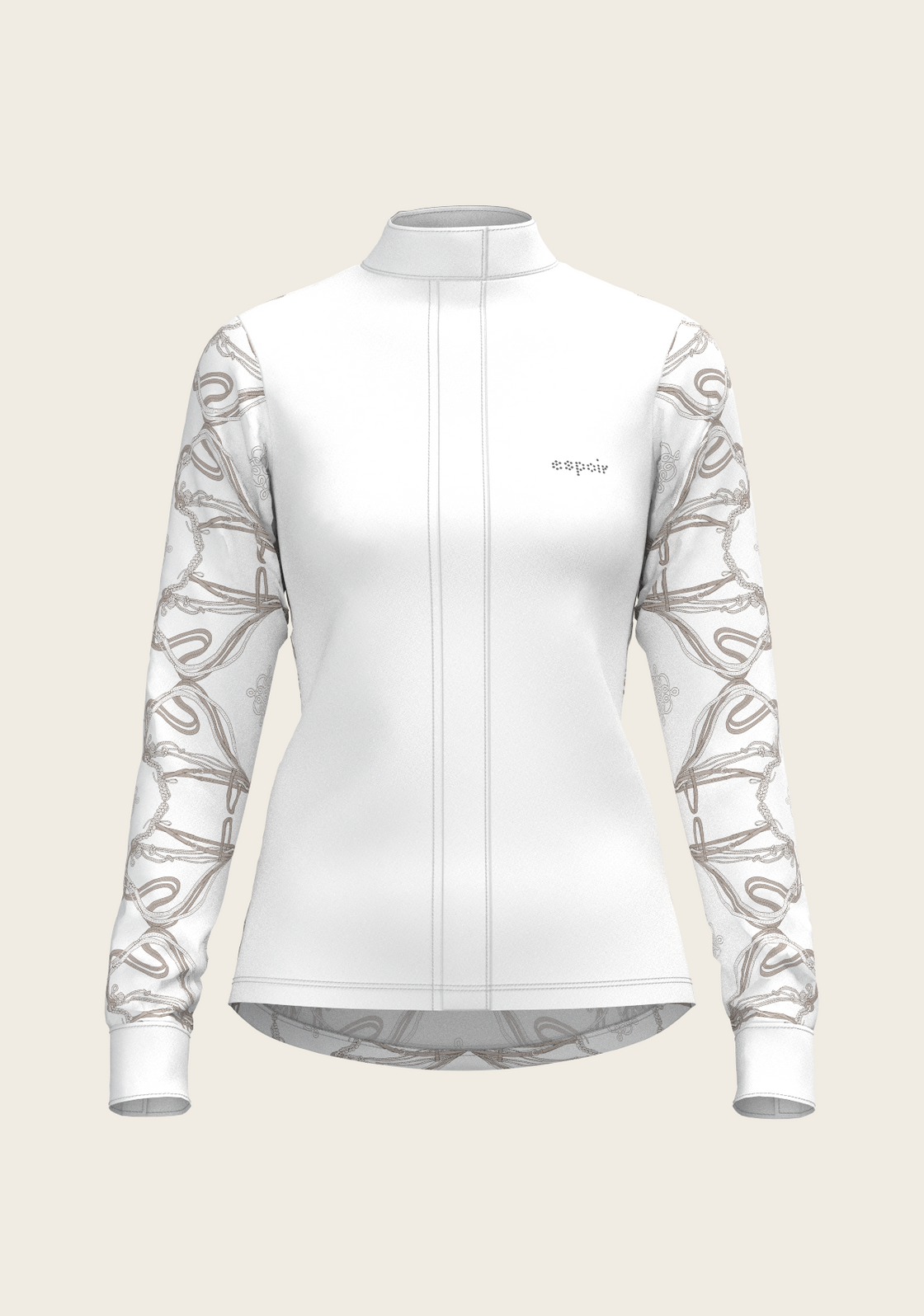 Roped Bridles on White Long Sleeve Show Shirt