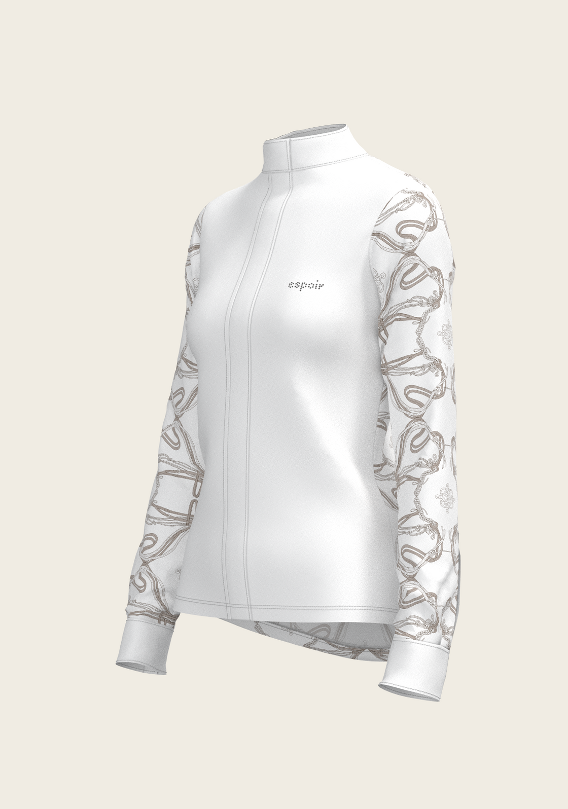 Roped Bridles on White Long Sleeve Show Shirt