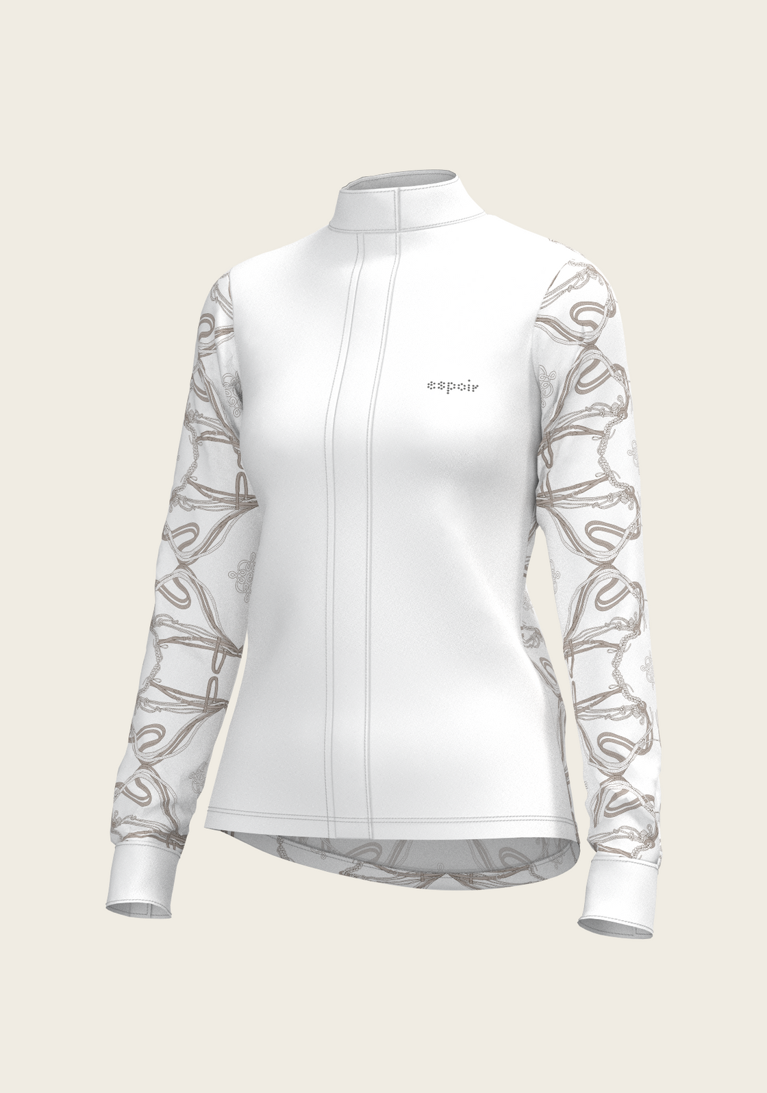 Roped Bridles on White Long Sleeve Show Shirt