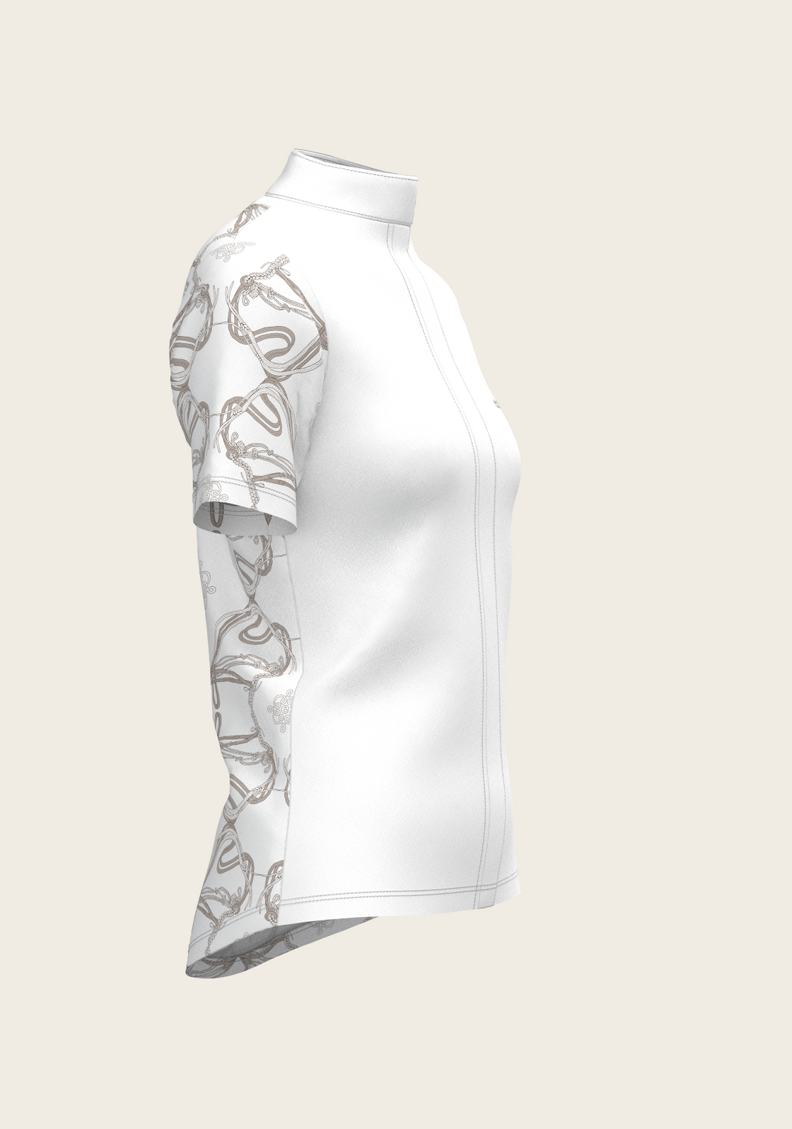 Roped Bridles on White Short Sleeve Show Shirt