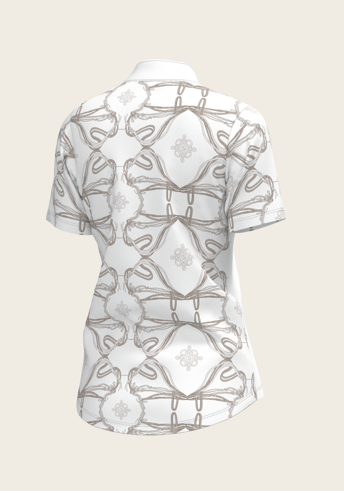 Roped Bridles on White Short Sleeve Show Shirt