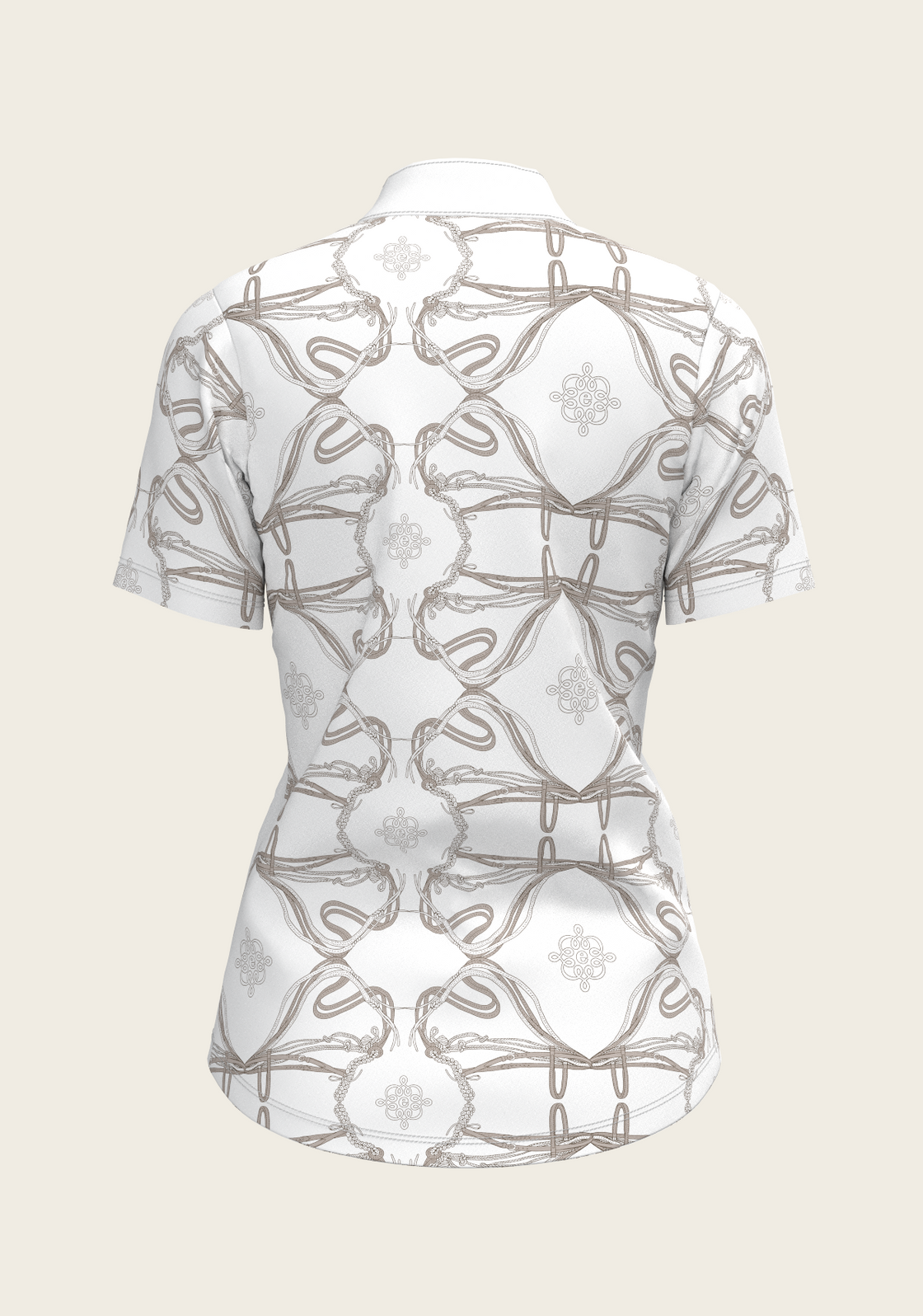 Roped Bridles on White Short Sleeve Show Shirt