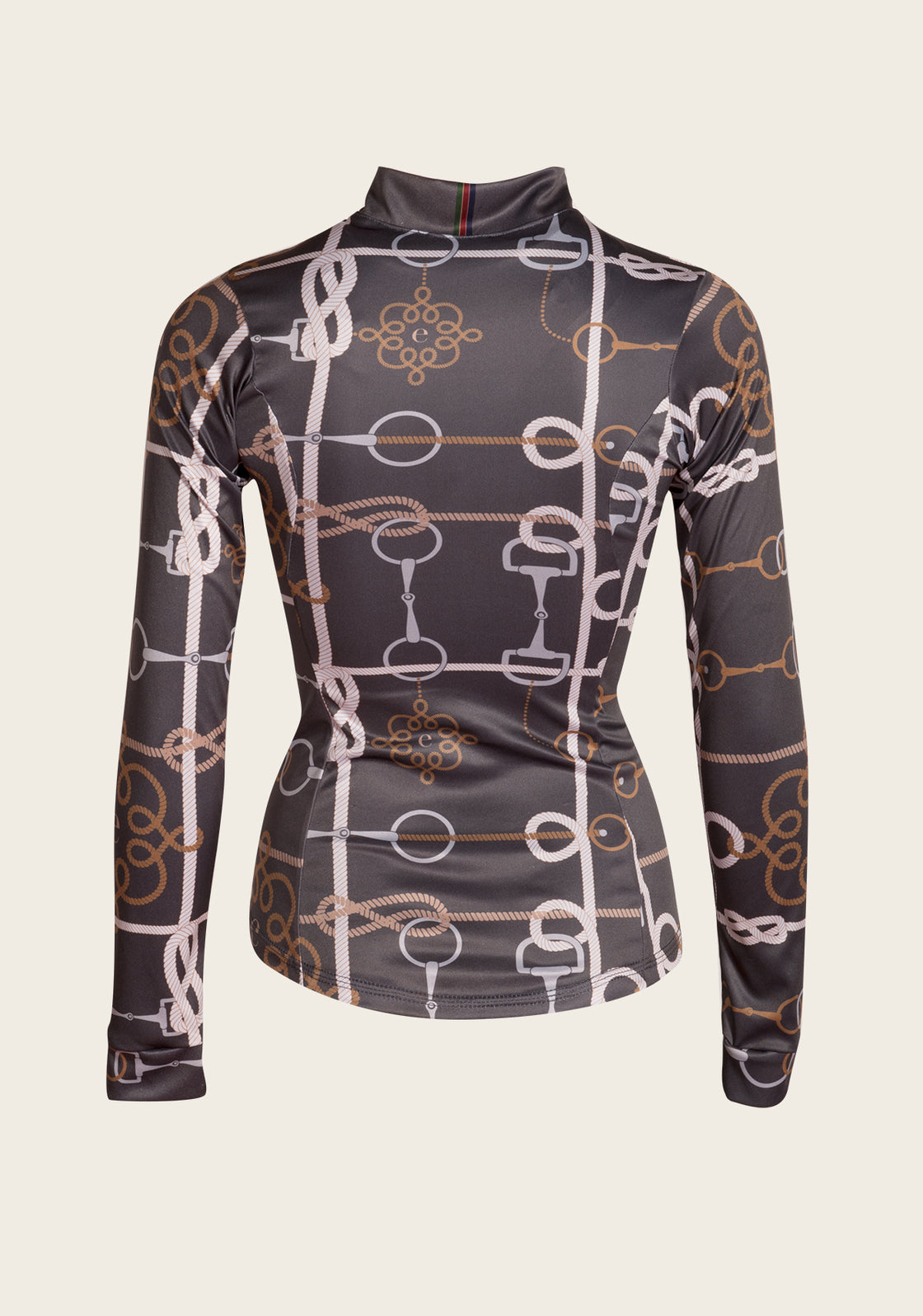 Grey Knitted Chord Quarter Zip Sun Shirt