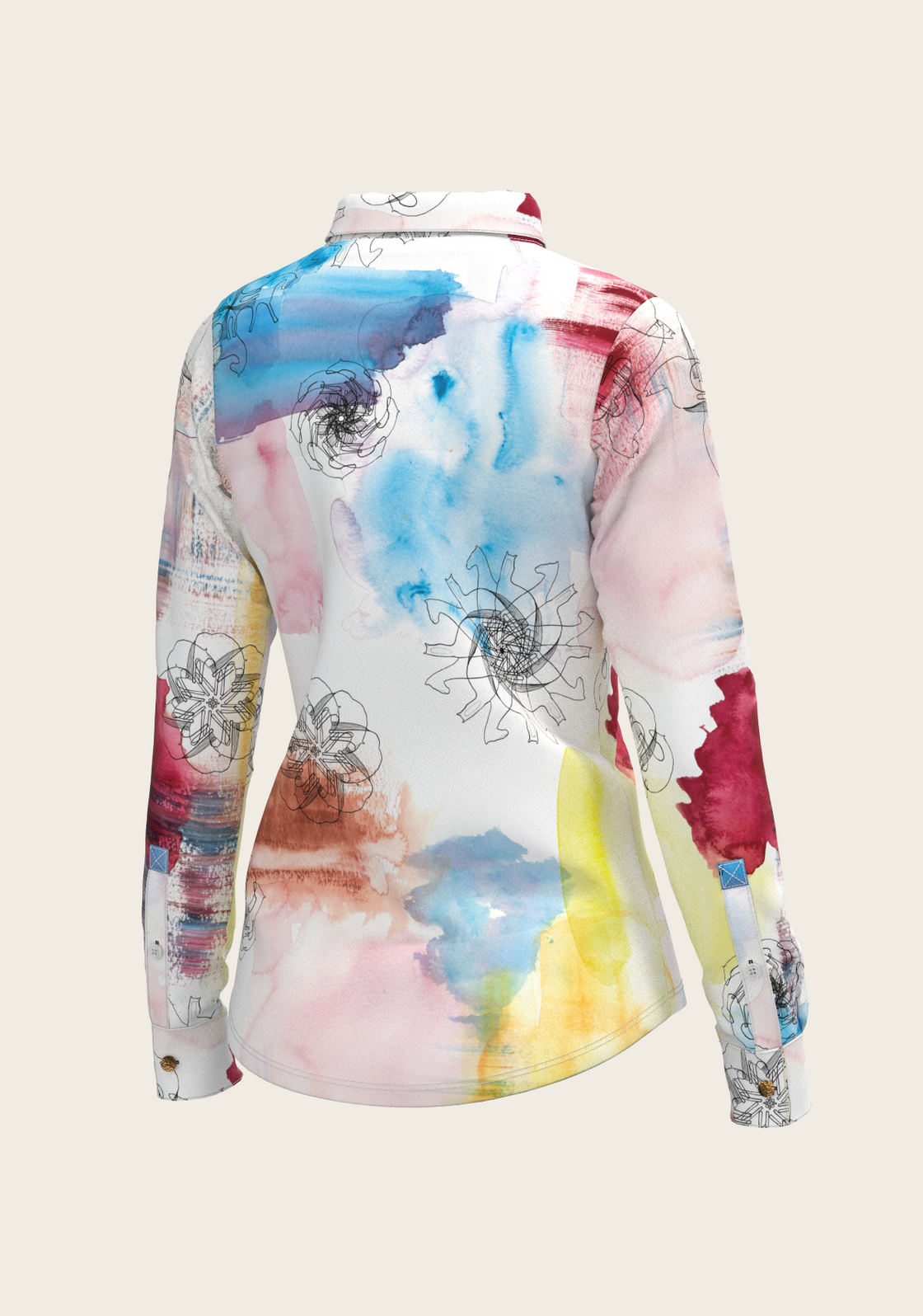 Horse Flower Fair Ladies Button Shirt