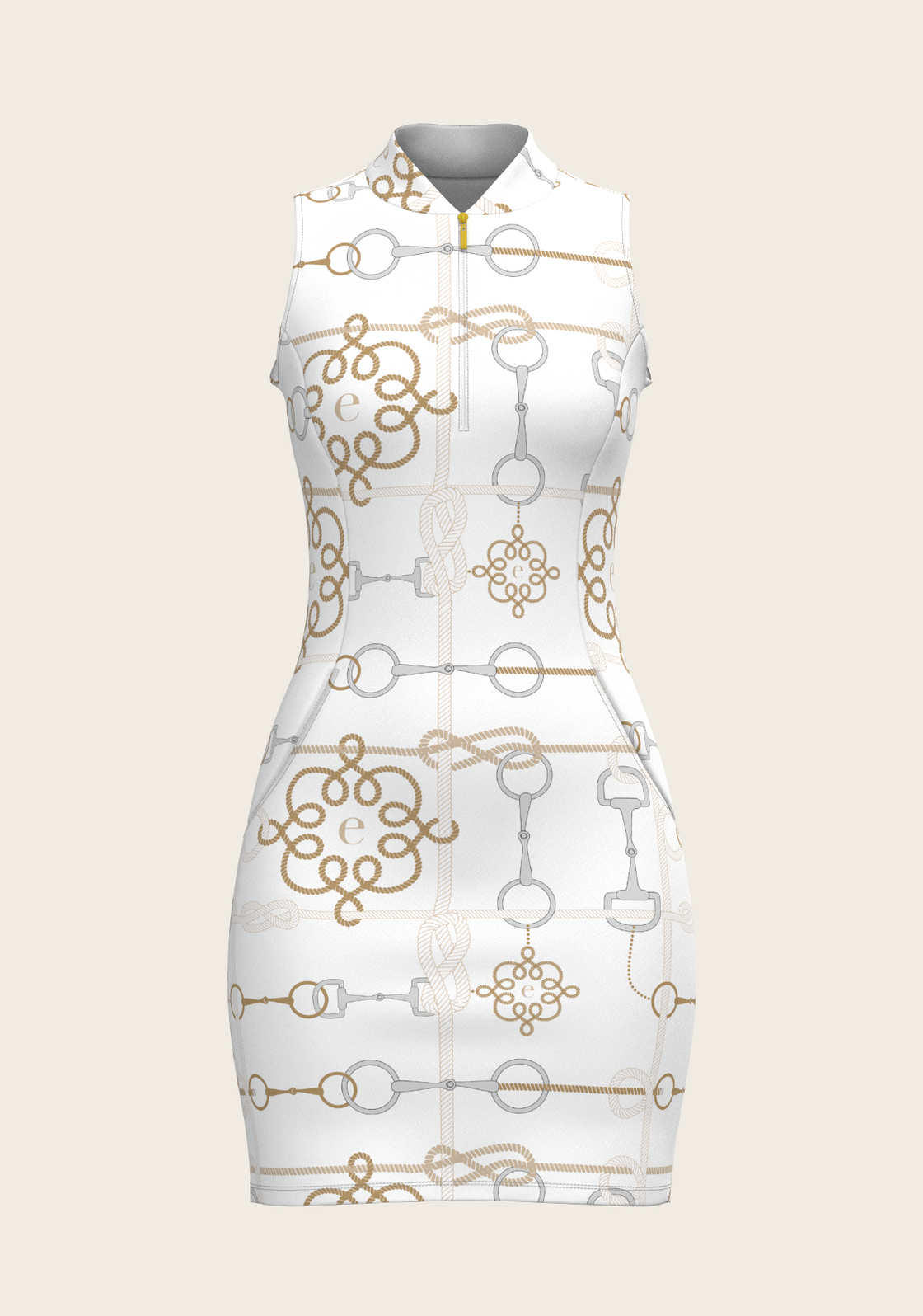 White Cable Golf Dress