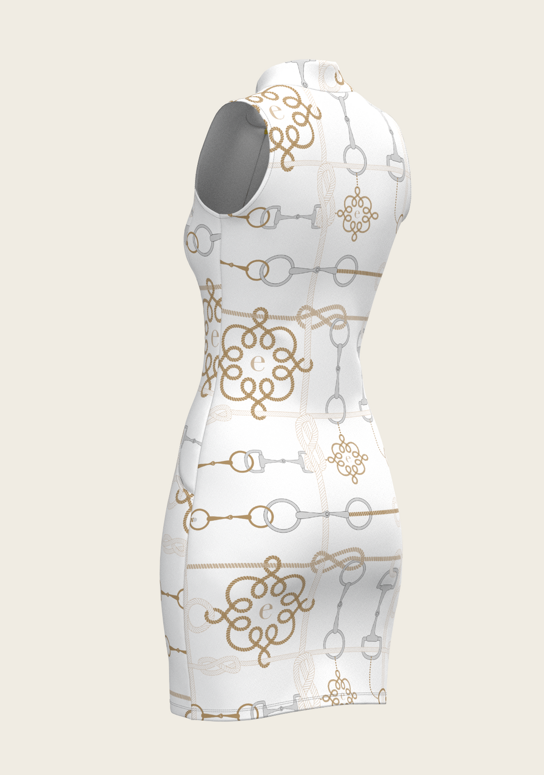 White Cable Golf Dress