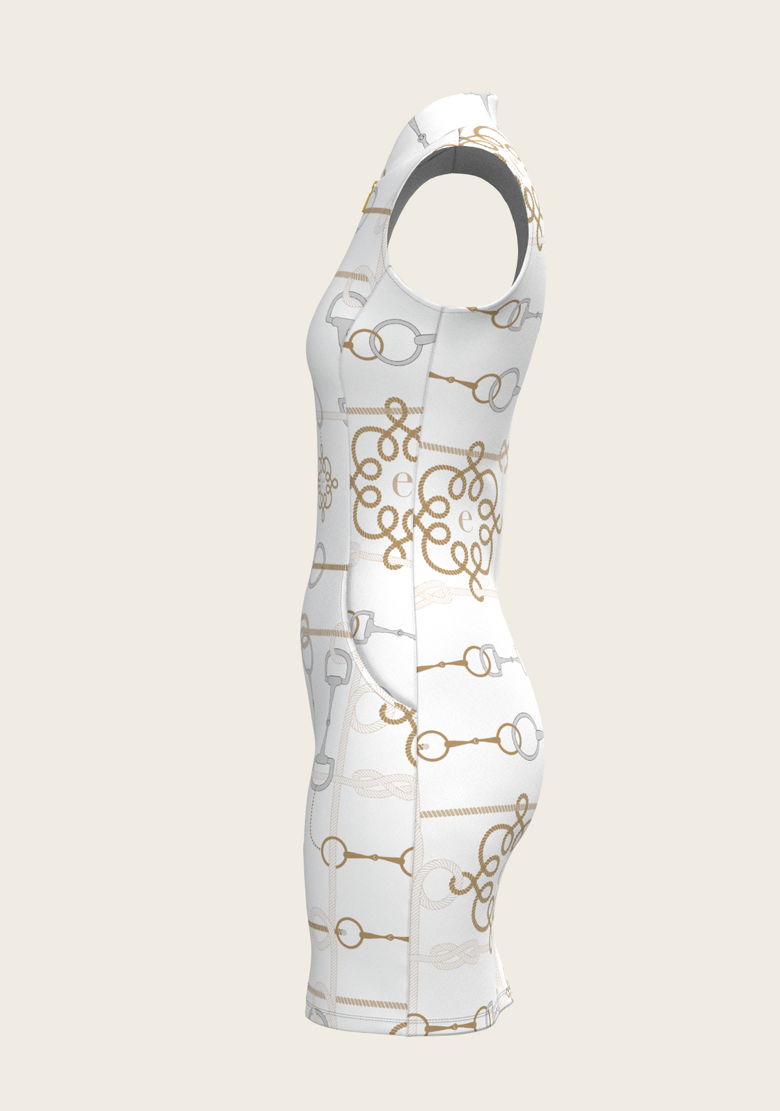 White Cable Golf Dress