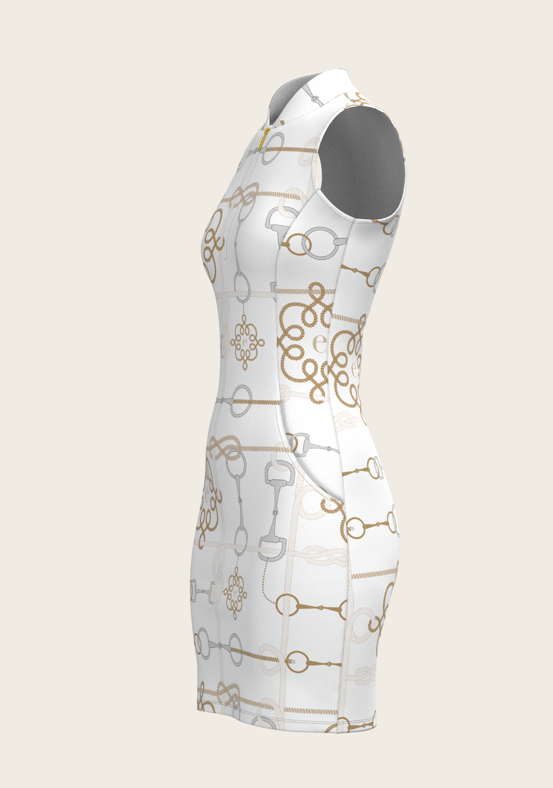 White Cable Golf Dress