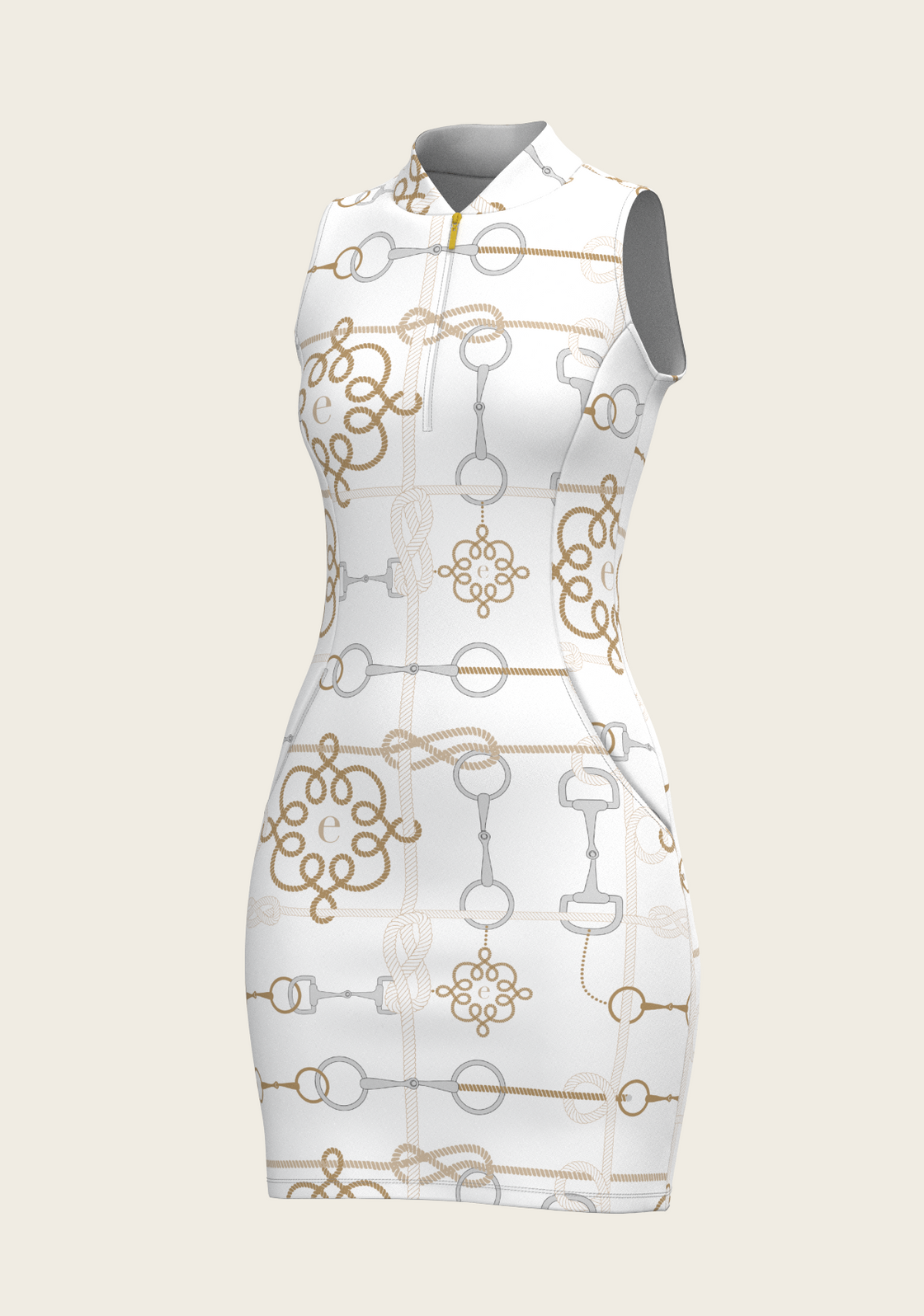 White Cable Golf Dress