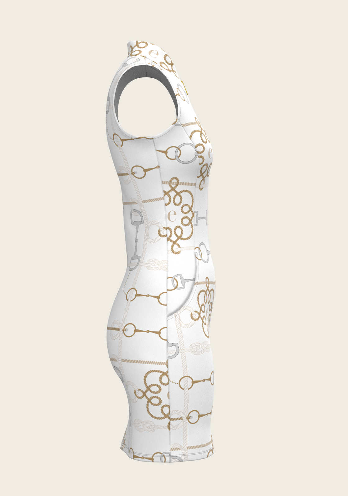 White Cable Golf Dress