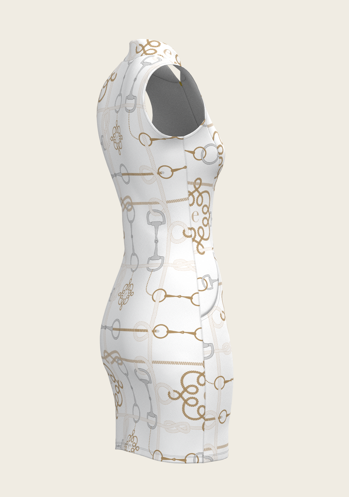 White Cable Golf Dress