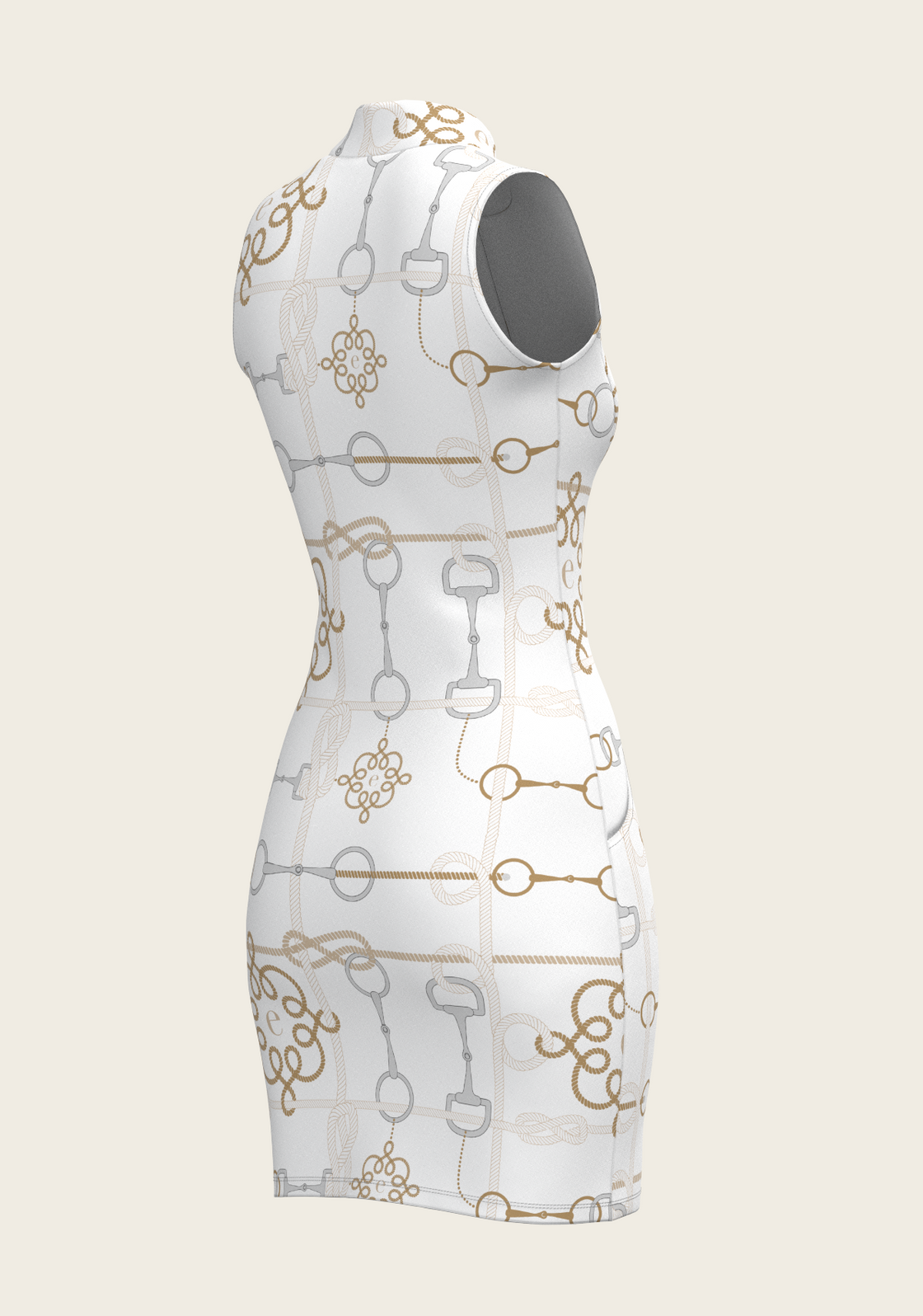 White Cable Golf Dress