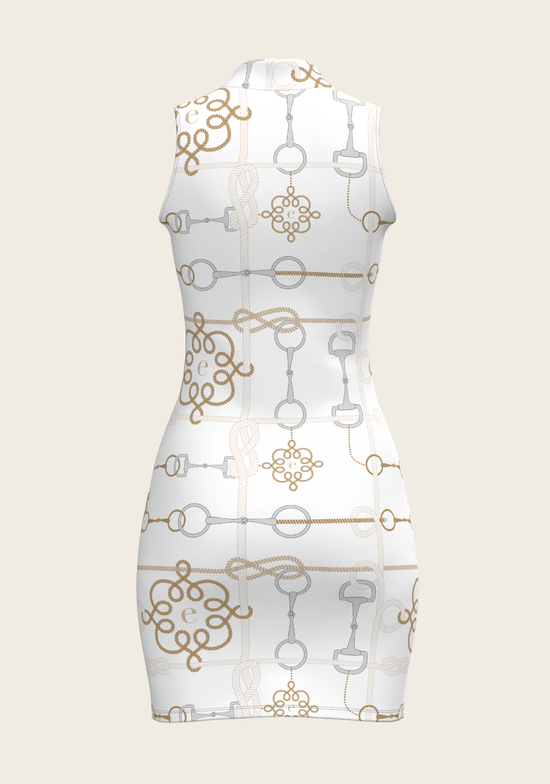 White Cable Golf Dress