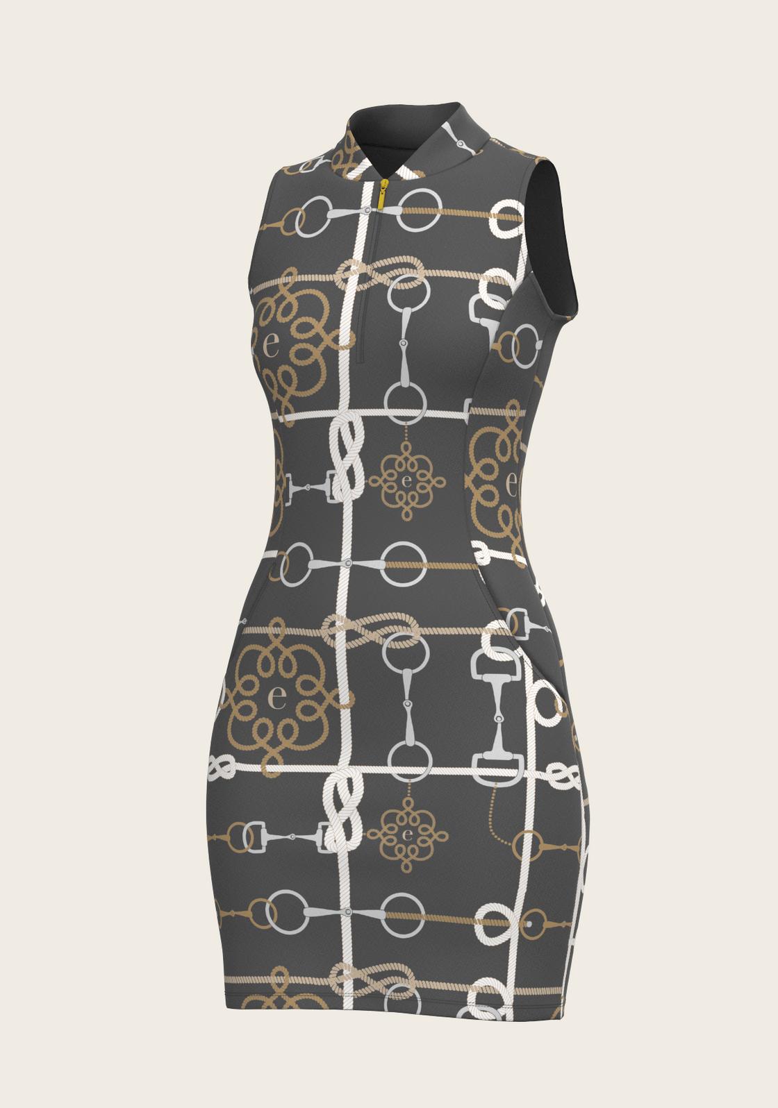 Grey Cable Golf Dress