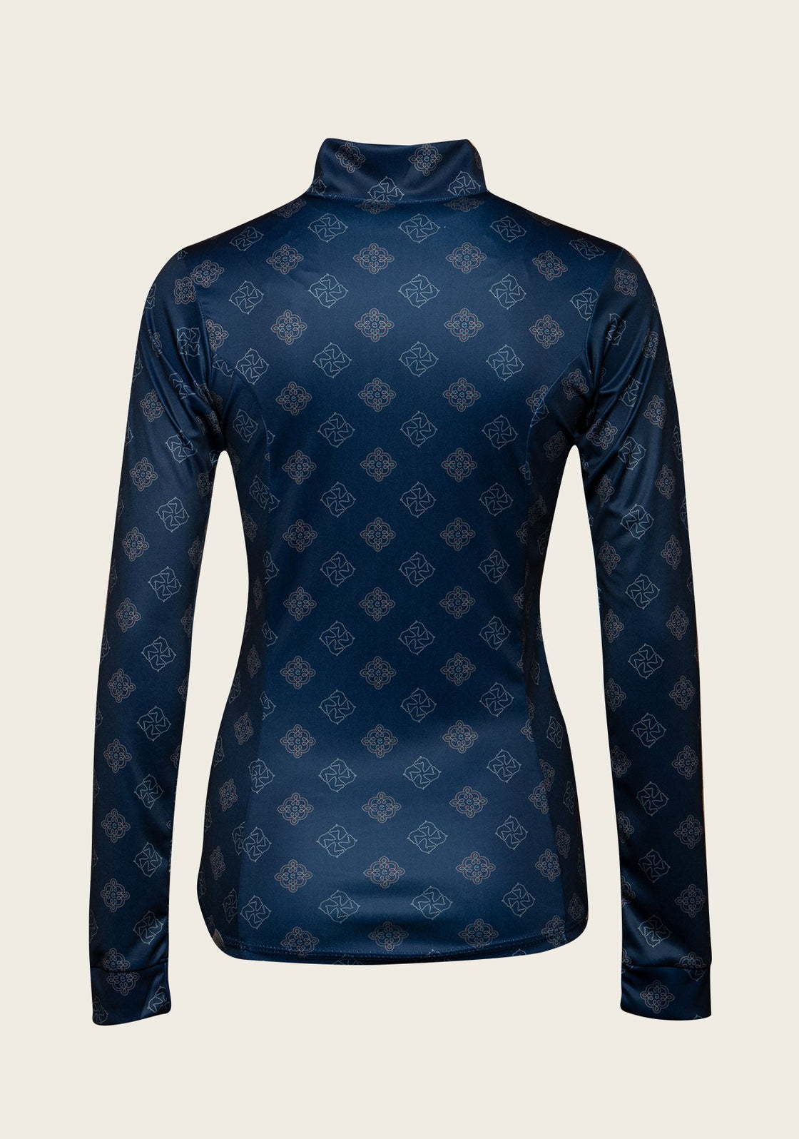 Espoir Navy Mosaic Quarter Zip Sun Shirt