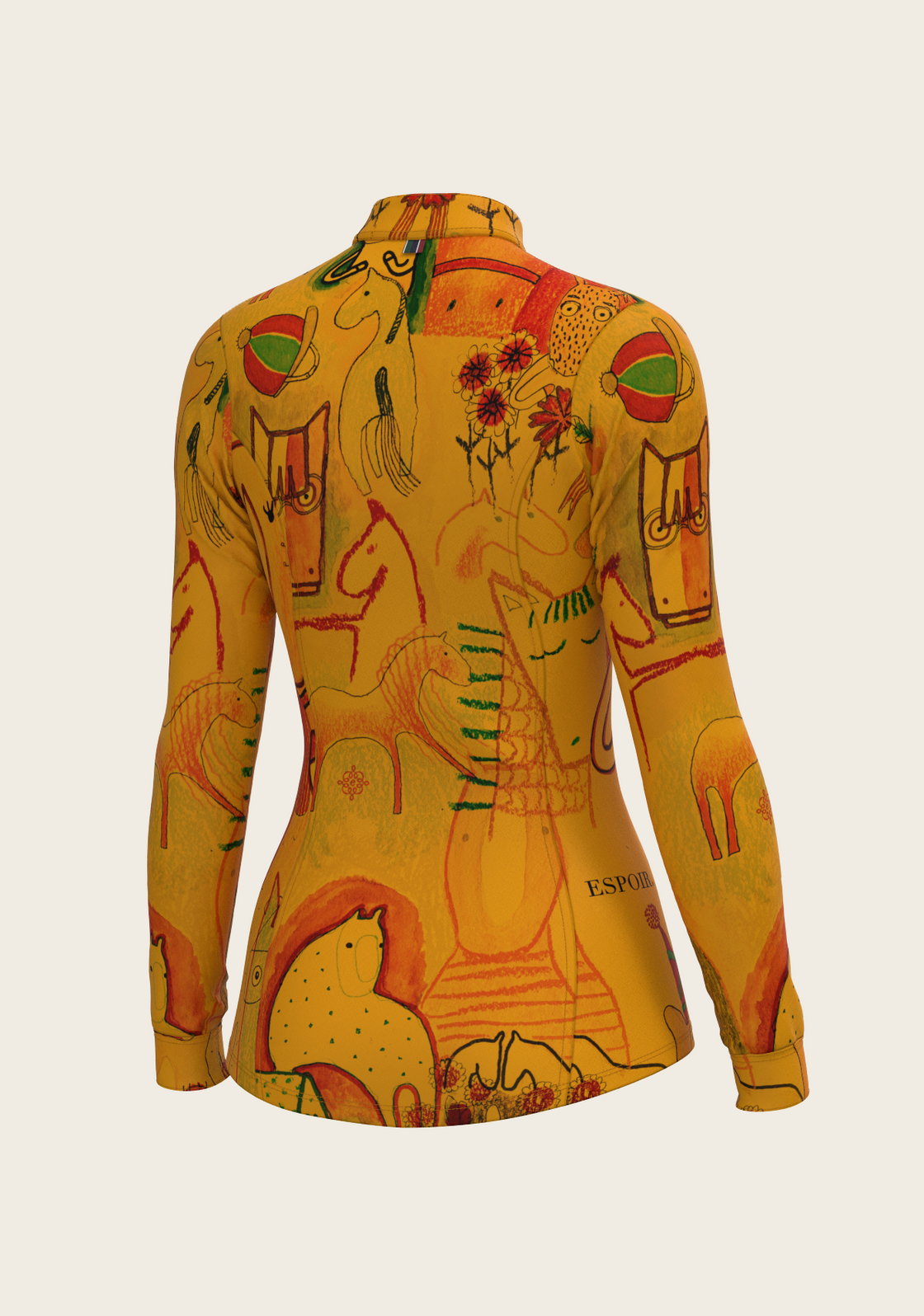 The Horse Fair in Ochre Quarter Zip Sun Shirt