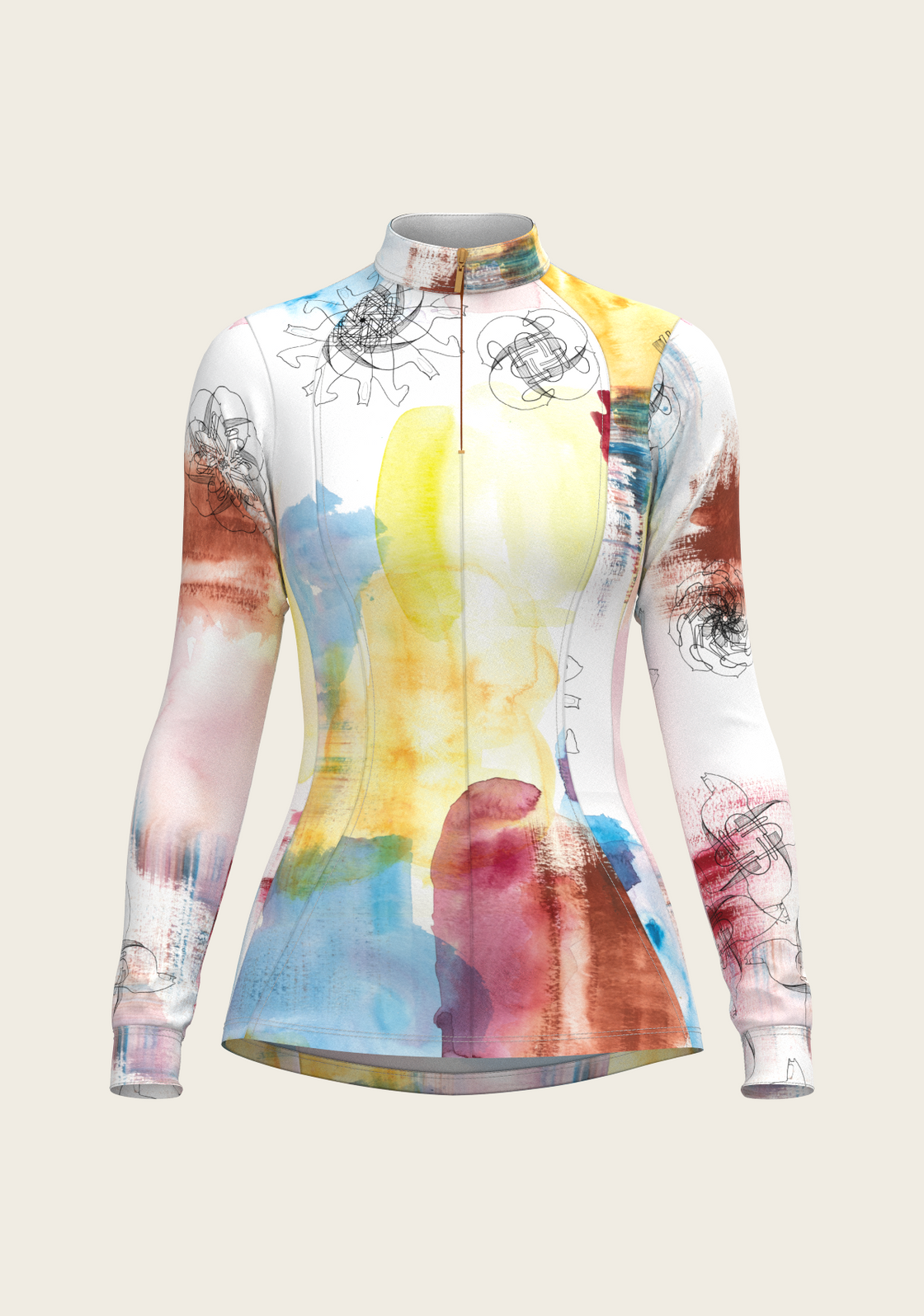 Horse Flower Fair Quarter Zip Sun Shirt