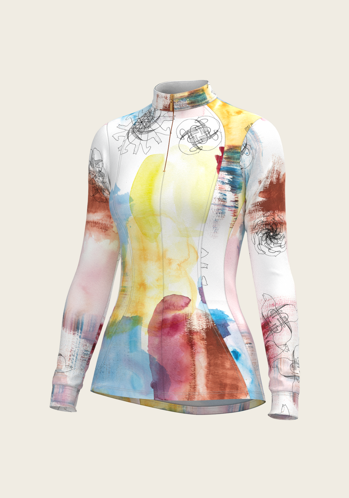 Horse Flower Fair Quarter Zip Sun Shirt