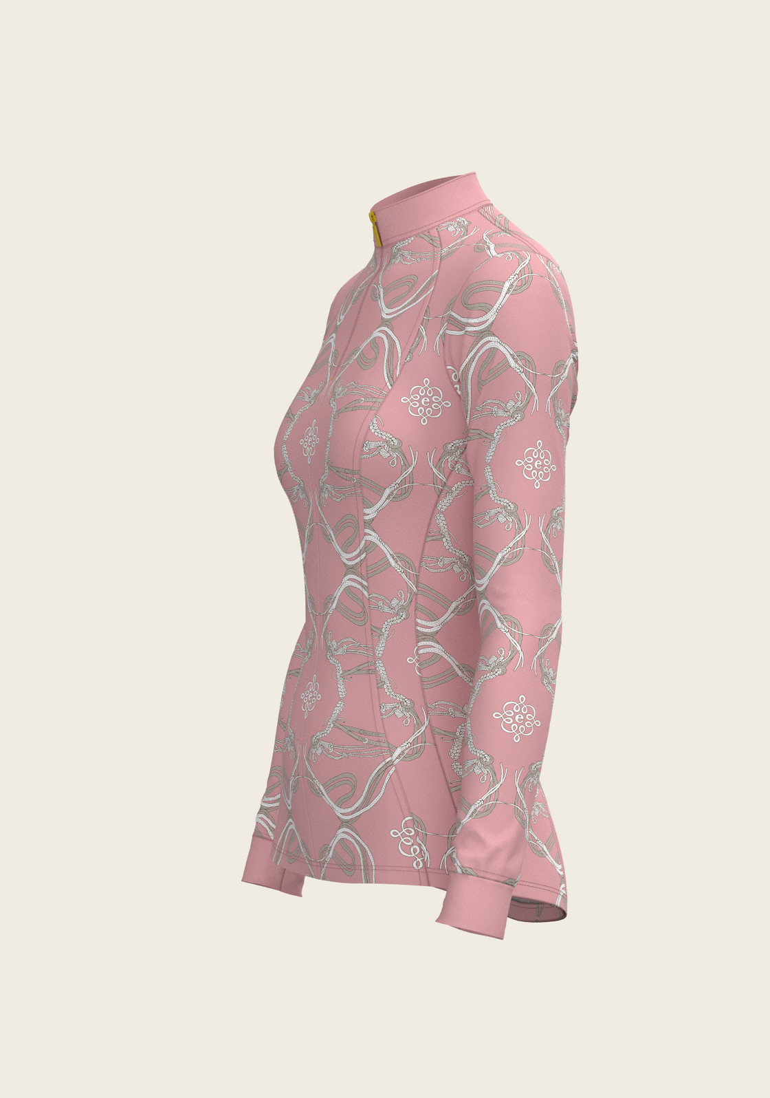 Roped Bridles on Rose Quarter Zip Sun Shirt
