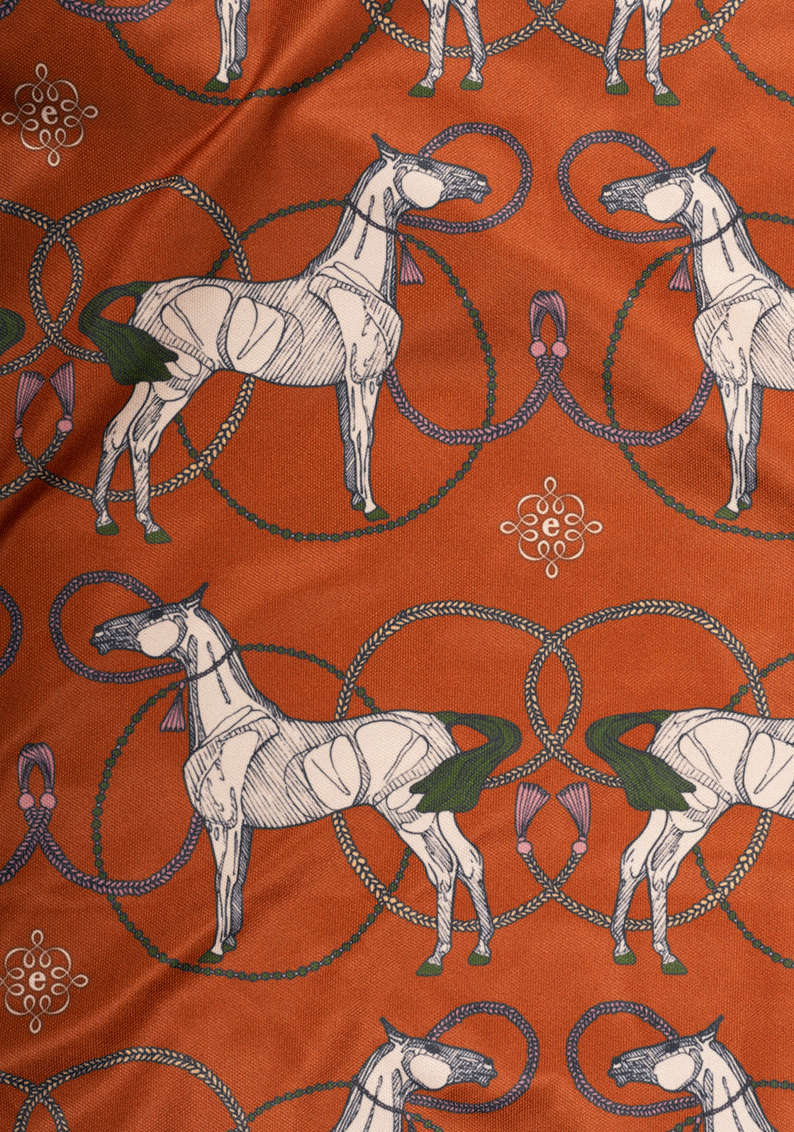 Roped Horses on Tan Quarter Zip Sun Shirt